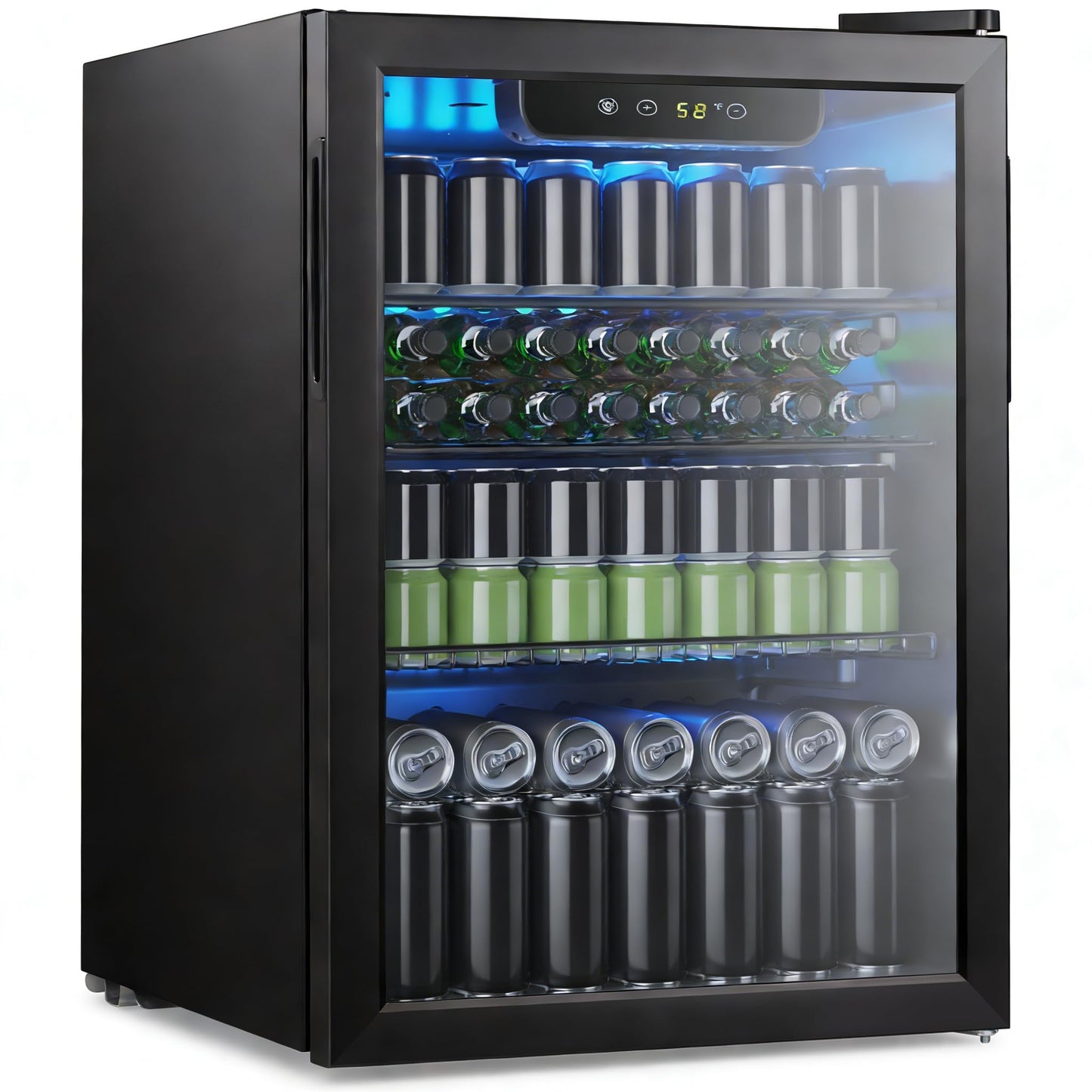 Electactic 95 Cans Beverage Refrigerator, 26 Bottle Mini Fridge, 2.7 cu.ft Drink Fridge Digital Temperature Control for Bottled Beer, Soda,Water