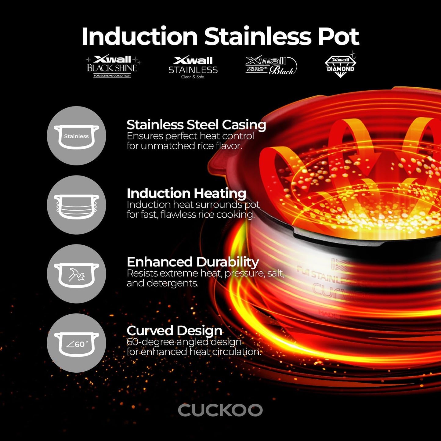 Cuckoo CRP-JHSR0609F Multifunctional and Programmable Electric Induction Heating Pressure Rice Cooker, 3-Language Voice Navigation, Intelligent Cooking Algorithm - 6 Cups, Made in Korea, Brown