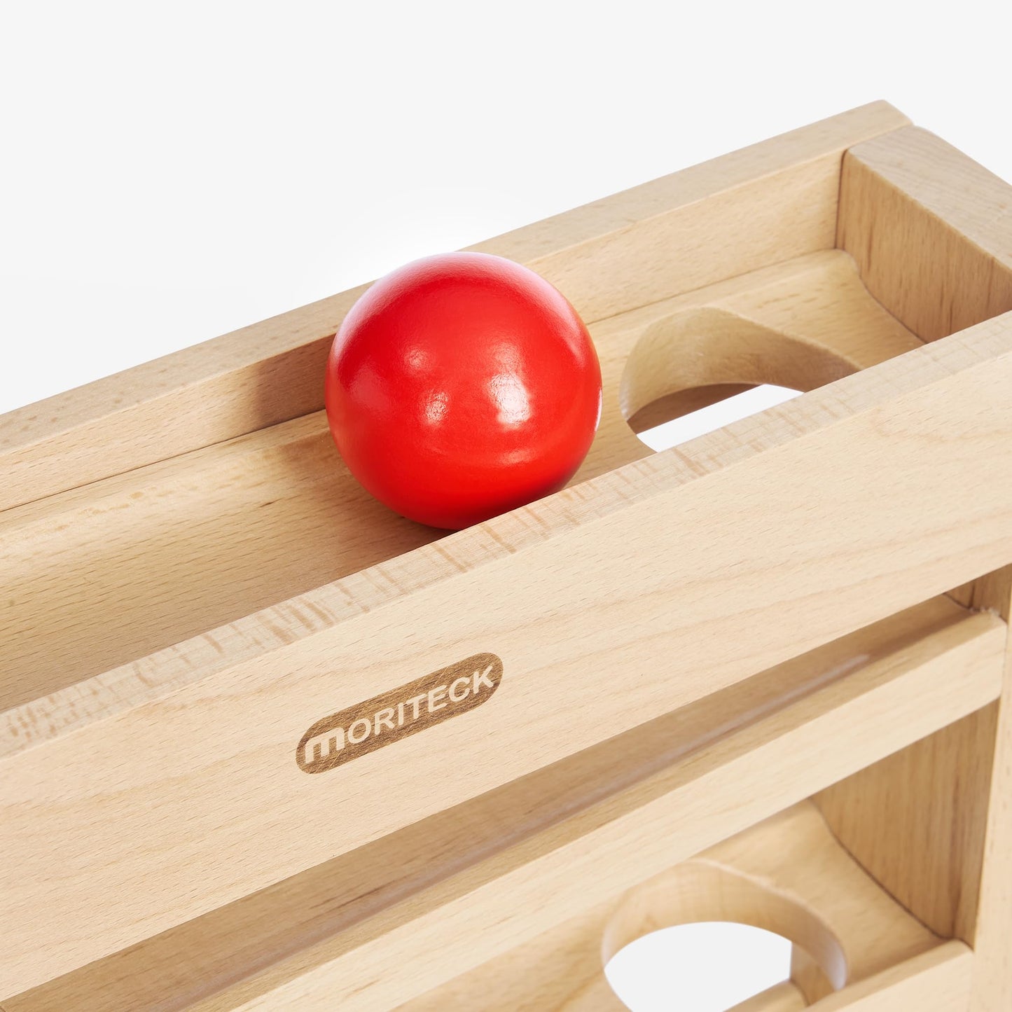 MORITECK Montessori Ball Drop Toy, Wooden Ball Tracker, Early Developmental Pound Toys for Toddlers for 1-3 Year Old, Boys Girls Baby Birthday Gift