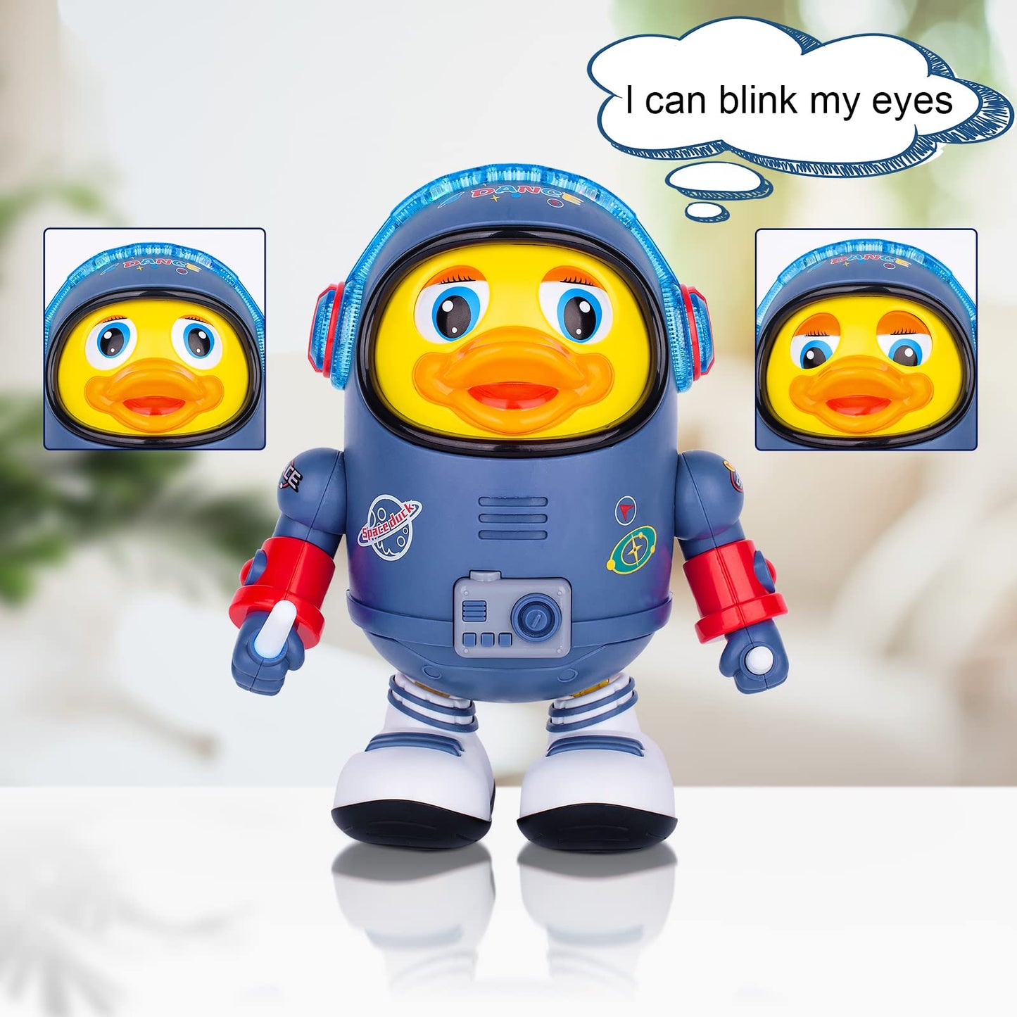 Berry President Electric Space Duck, Electric Toys with Lights and Sounds, Moving Walking Dancing Toys for Toddlers