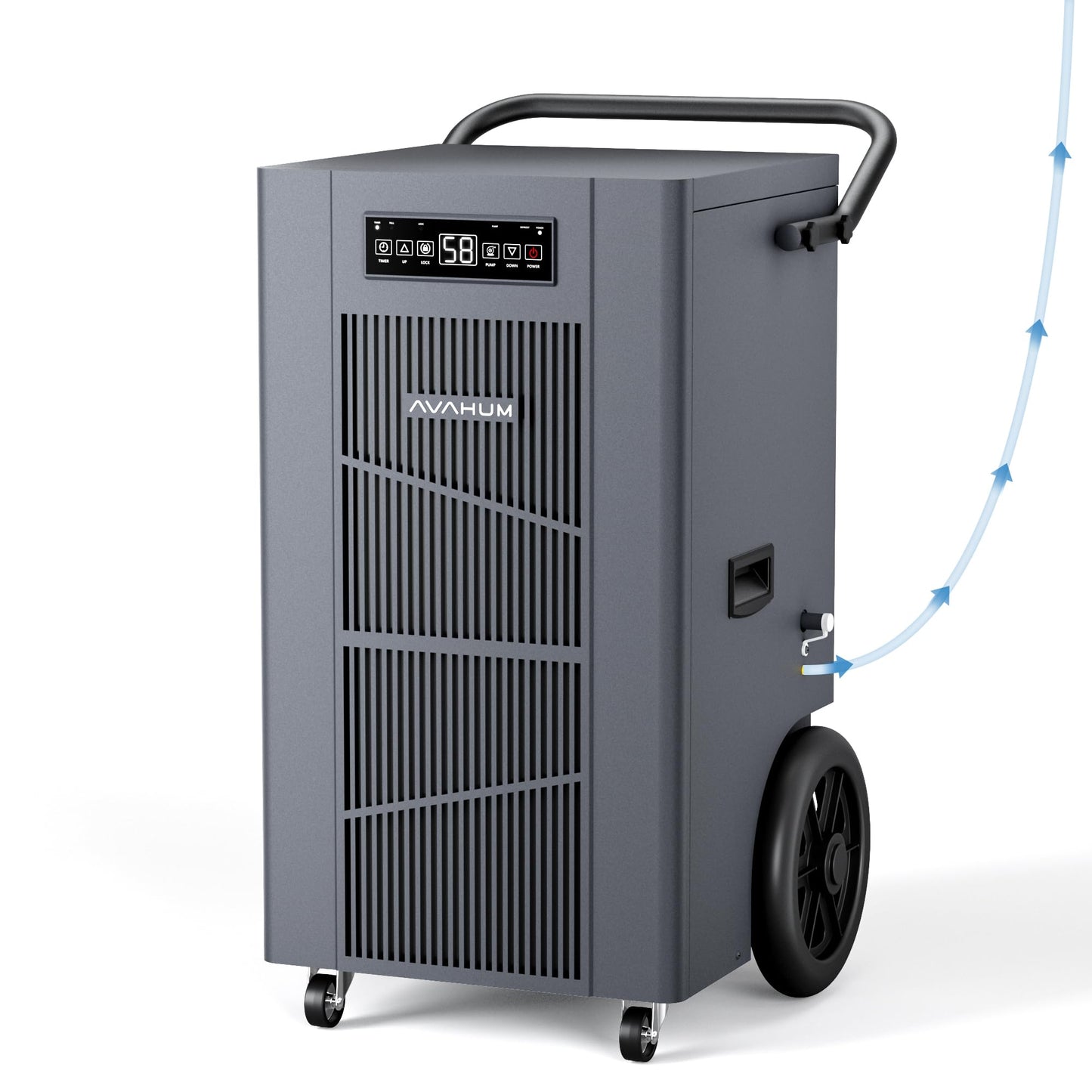 320 Pint Commercial Dehumidifier with Pump,Commercial Grade Dehumidifier for Basement,24H Timer,9000 sqft Large Spaces for Industrial,40Gallon/Day,Continuous Dehumidification,Auto Defrost 20A Socket