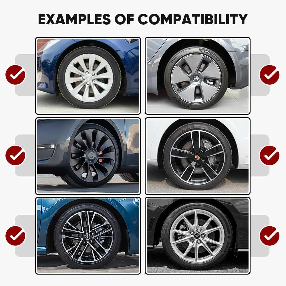EVOOOR Automotive Alloy Wheel Rim Protector - Covering The Entire Rim of The Wheel hub - Strips for Curb Rash Prevention - Set of 4 Rim Protector Easy to Install(20'',Red)
