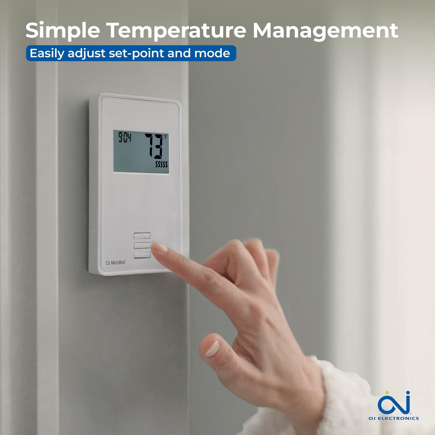 OJ Microline UTN4 Radiant Floor Heat Thermostat w/Class A GFCI - 120/240v Radiant in Floor Heating Thermostat Non-Programmable - Dual Sensing - Includes Sensor - 3-Year Warranty & USA Product Support