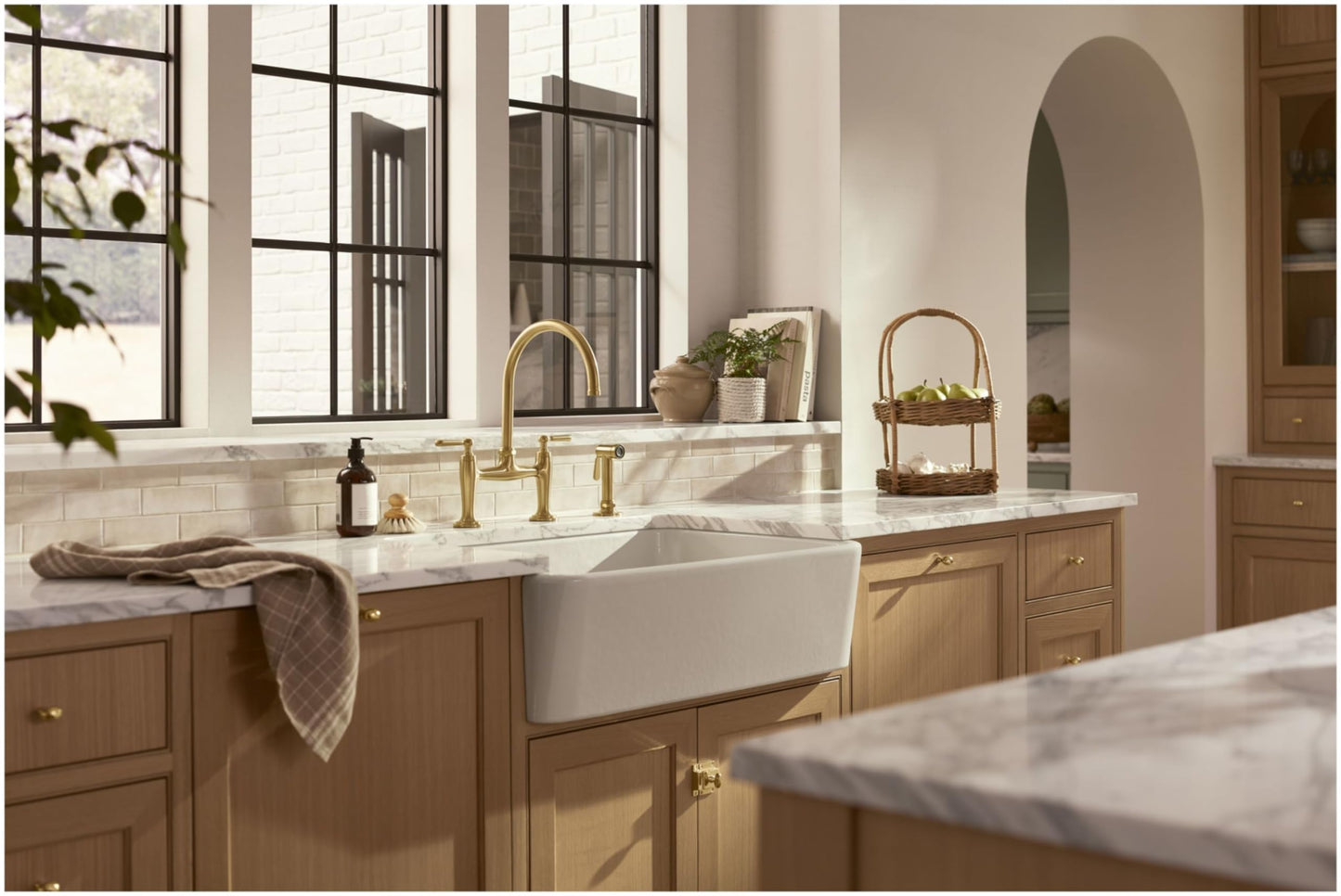 Kohler K28356-CP Edalyn by Studio McGee 1.5 GPM Widespread Bridge Kitchen Faucet - Includes Side Spray Polished Chrome