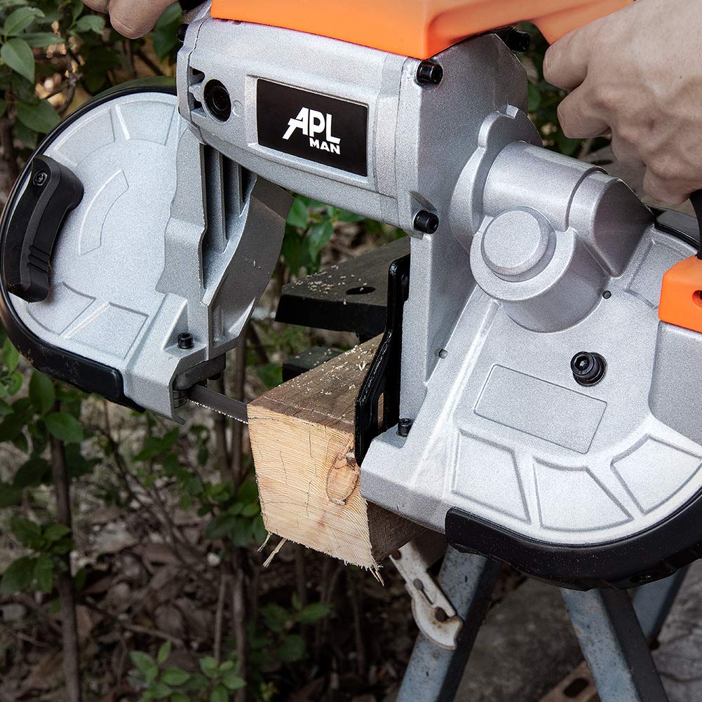 APLMAN Band Saw 5-Inch10-Amp Deep Cut Portable BandSaw for Wood Variable Speed Handheld Band Saw for Metal