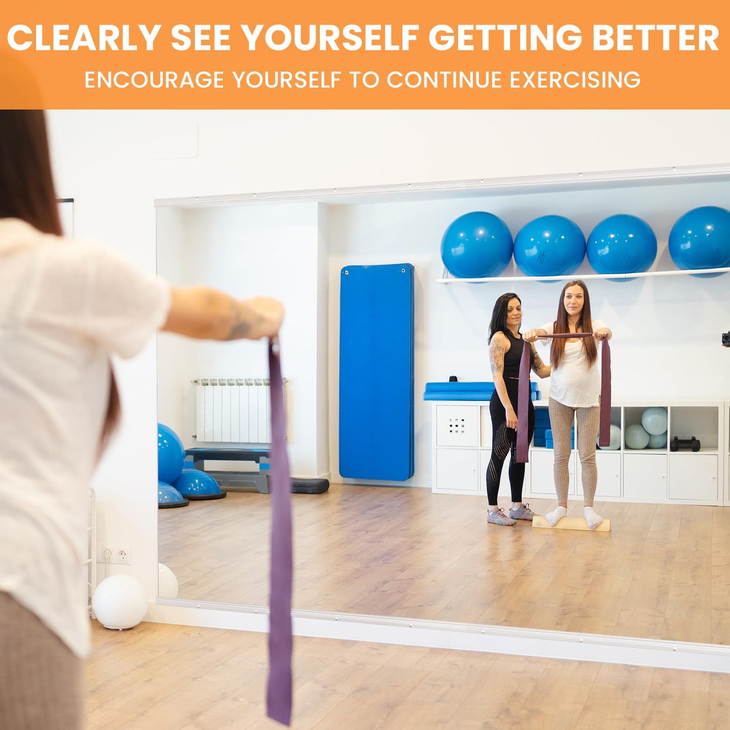 Peegel Home Gym Mirror - 48''x30''(3PCS) Large Frameless Tempered Glass Workout Mirrors for Home Gym Wall,Yoga,Garage,Dance