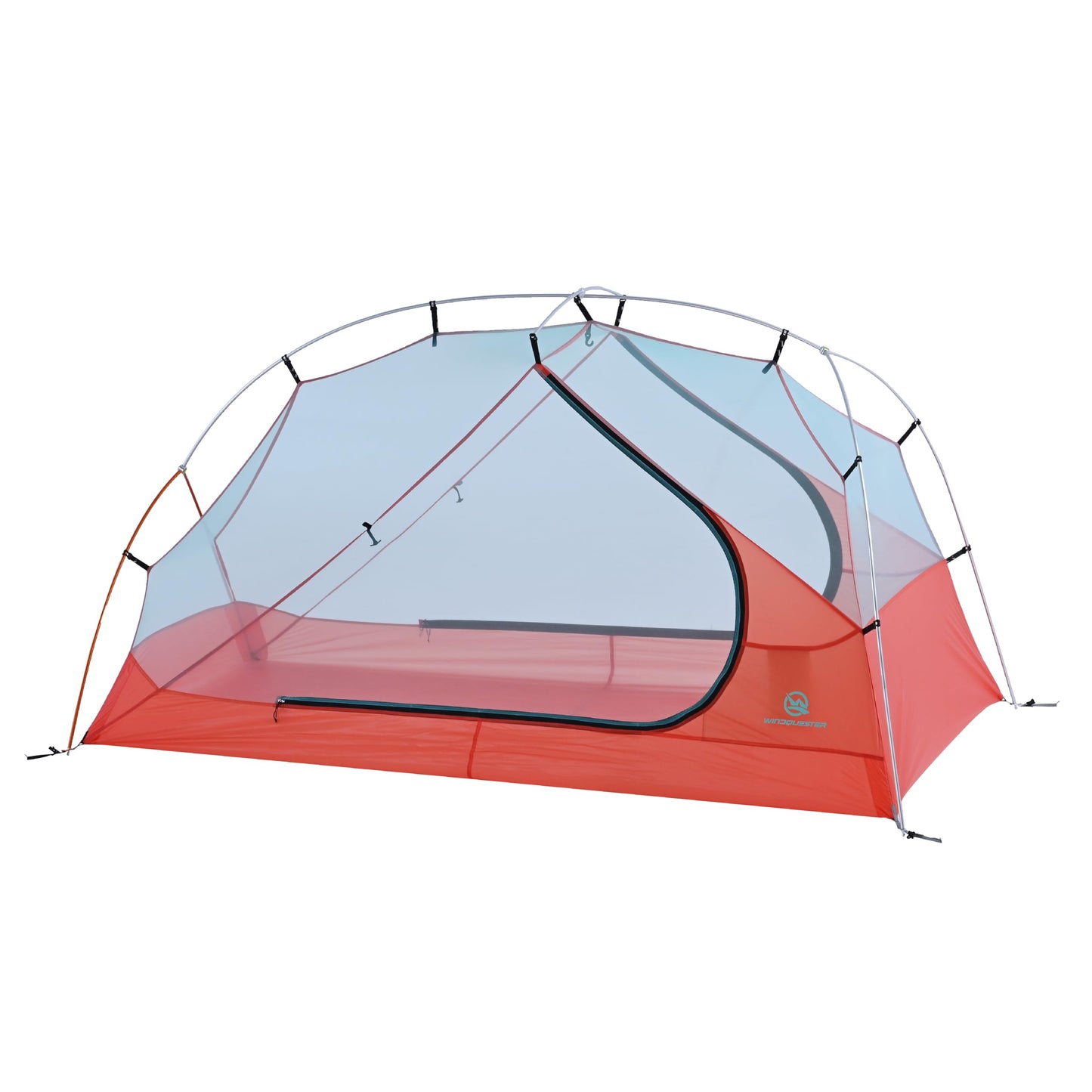 WindQuester Horizon Lite 2 Ultralight 2-Person Backpacking Tent – Freestanding, 3-Season, Waterproof Double-Door Design – Seafoam Blue