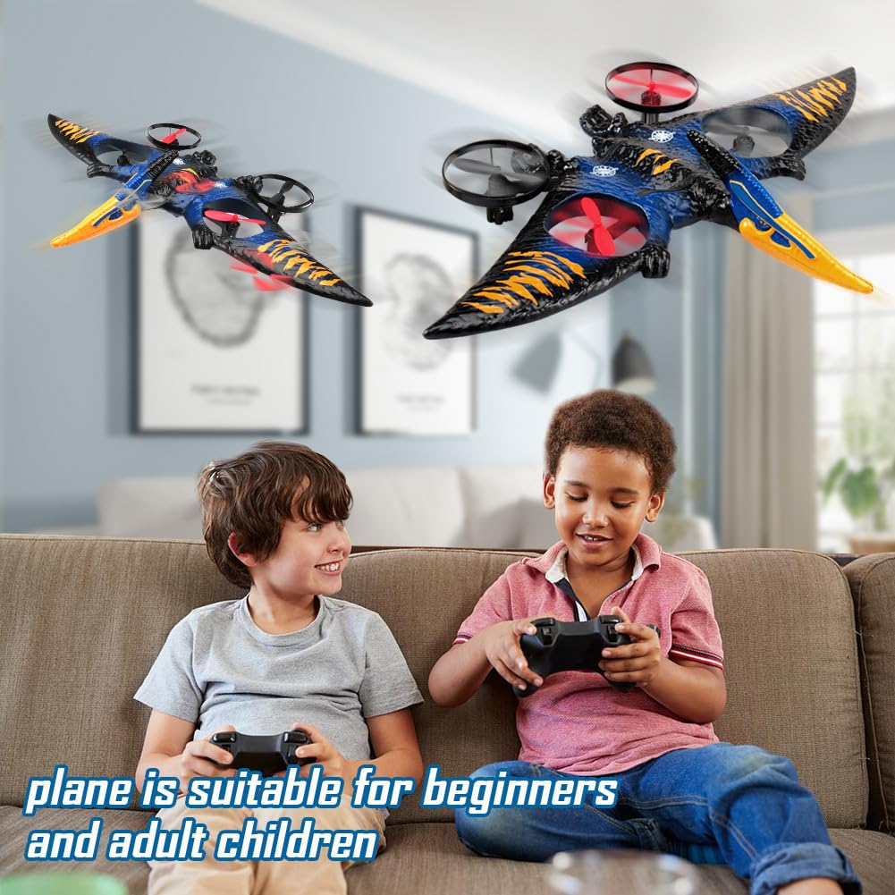 jaming Pterodactyl Drone Dragon Toys Rc Airplanes for Kids and Adults Easy to Flying Dinosaur Toys Remote Controlled Aircraft for Beginners Hobby RC Plane Toys Birthday Gifts for Boys 8-12
