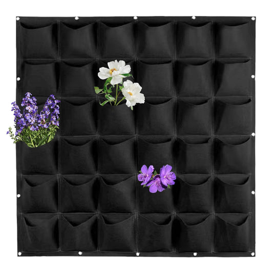 Living Wall Planter | 36 Pockets Vertical Gardening Greening Flower Container,Hangable Grow Bags,for Vegetable Tomato Yard Outdoor Indoor Fence Home Balcony