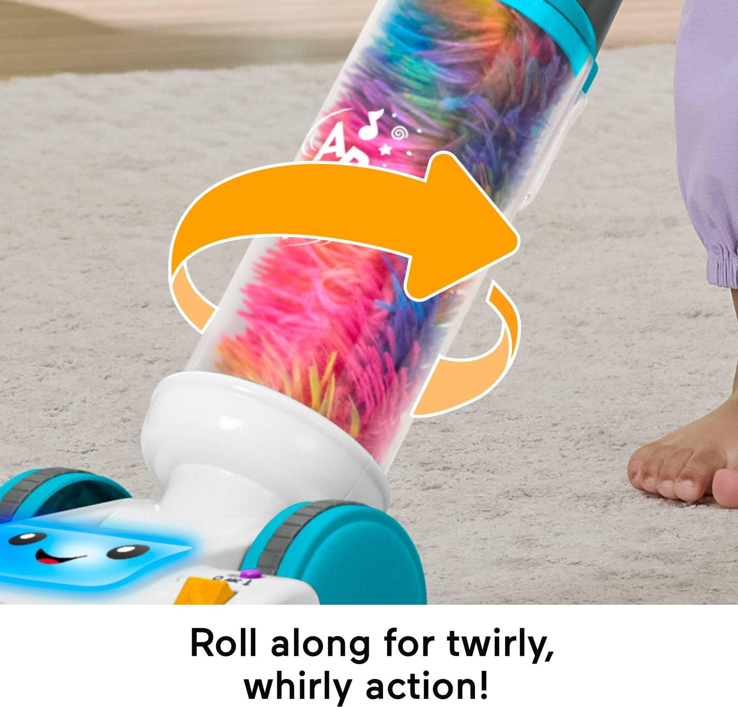 Fisher-Price Toddler Toy Laugh & Learn 2-in-1 Vacuum with Duster, Lights & Learning Songs for Pretend Play Kids Ages 2+ Years