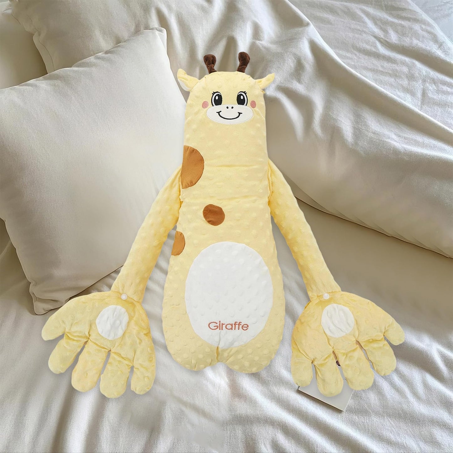 DAOLUAN Baby Soothers Toys, Cute Animal Plush Stuffed Doll Toy for Girls Boys, Portable Dinosaur Unicorn Figure Soothing Dolls for Home and Travel (Yellow, OneSize)