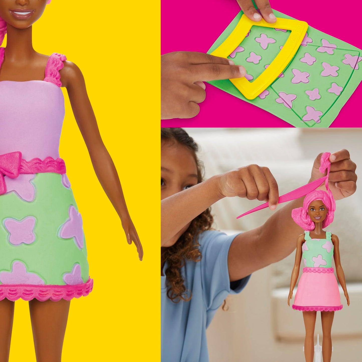 Play-Doh Barbie Garden Party Designer Doll, Make Doll Clothes with Modeling Compound & 10 Fashion Accessories, Arts & Crafts for Girls & Boys 5+ (Amazon Exclusive)