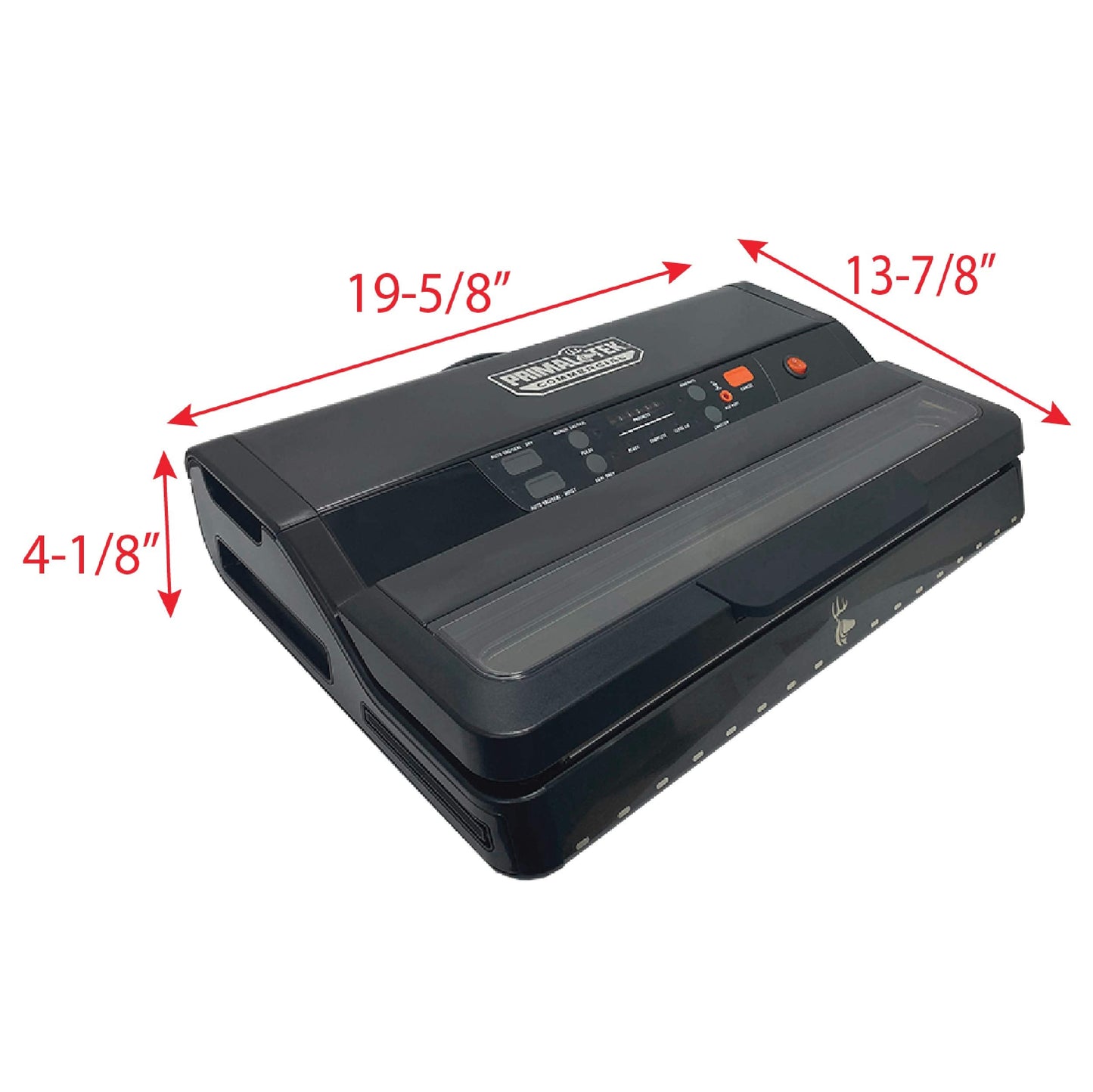 PrimalTek 15” Commercial Grade Vacuum Sealer – User Friendly for Food Preservation, 28inHg (95KPa) Vacuum Pressure – Double Seal Bar, Auto Cooling System, Smart Heat Technology, Built-In Bag Storage
