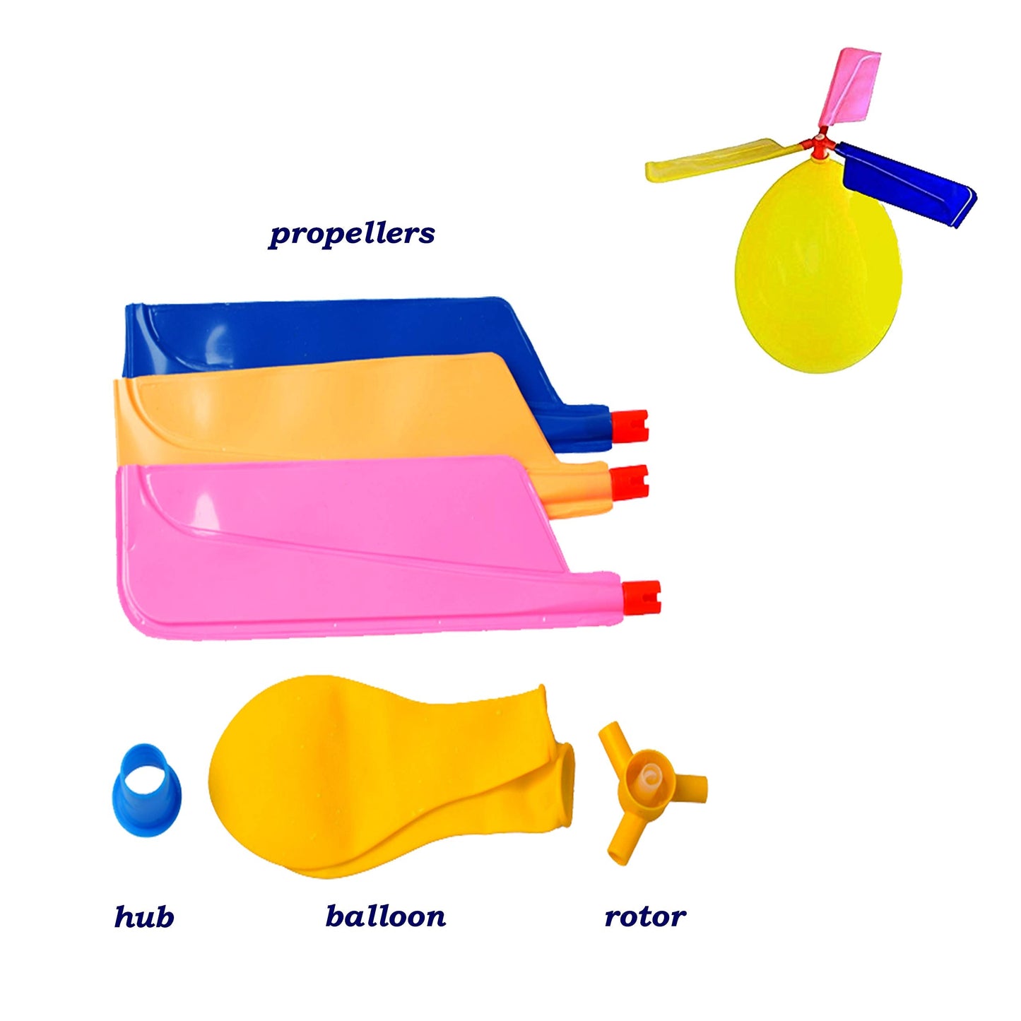 Kids Toy Balloon Helicopter (12 pack) Children's Day Gift Party Favor easter basket, stocking stuffer or birthday! Flying Toys for Boys and Girls - Outdoor Sport Toy for 7 8 9 10 Year Old