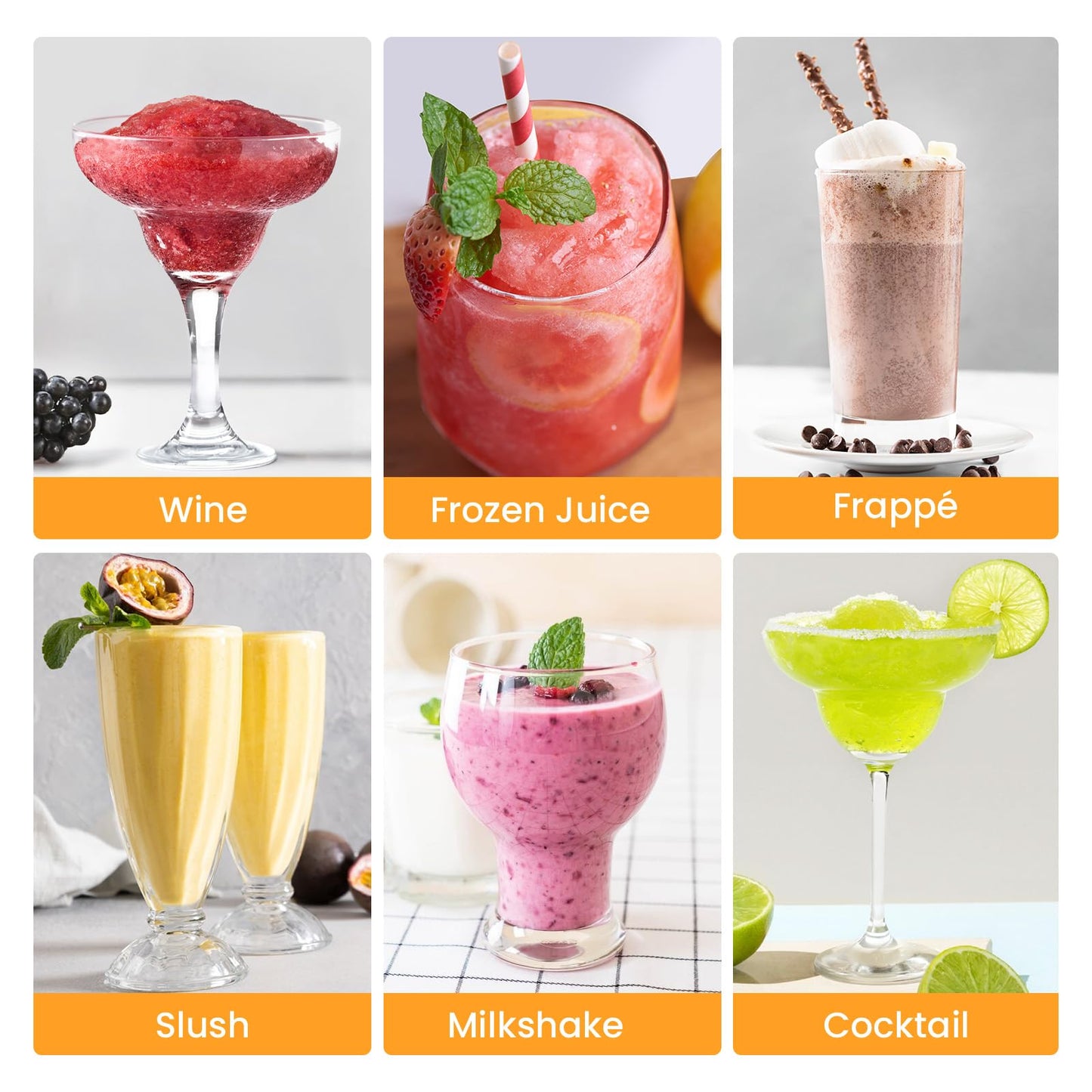 Slushie Machine, No Ice Needed, INOVIVA 68 oz Frozen Drink Maker for Home with Self-Cleaning, 5 Preset Programs, Frozen Margaritas, Frappés, Milkshake, and More, (2025 Version)