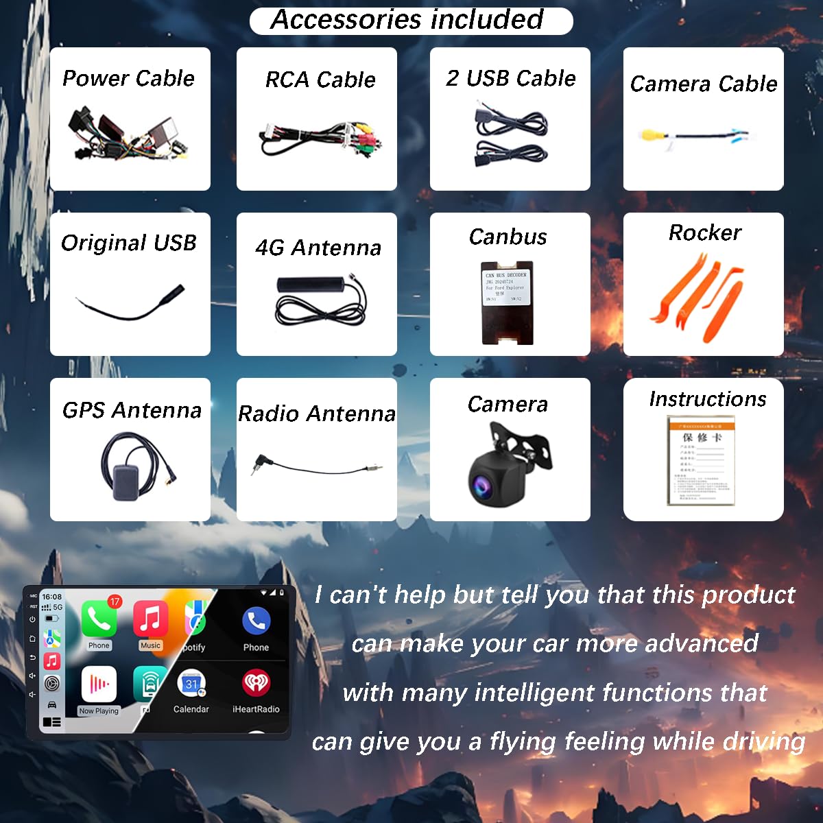 Upgrade Car Radio for Jeep Wrangler Gladiator 2018-2023 Car Radio Android 14 Stereo Replacement 12.1 inch Touch Screen Tesla Vertical Screen Style with Wireless Carplay & Android Auto (4GB+32GB)