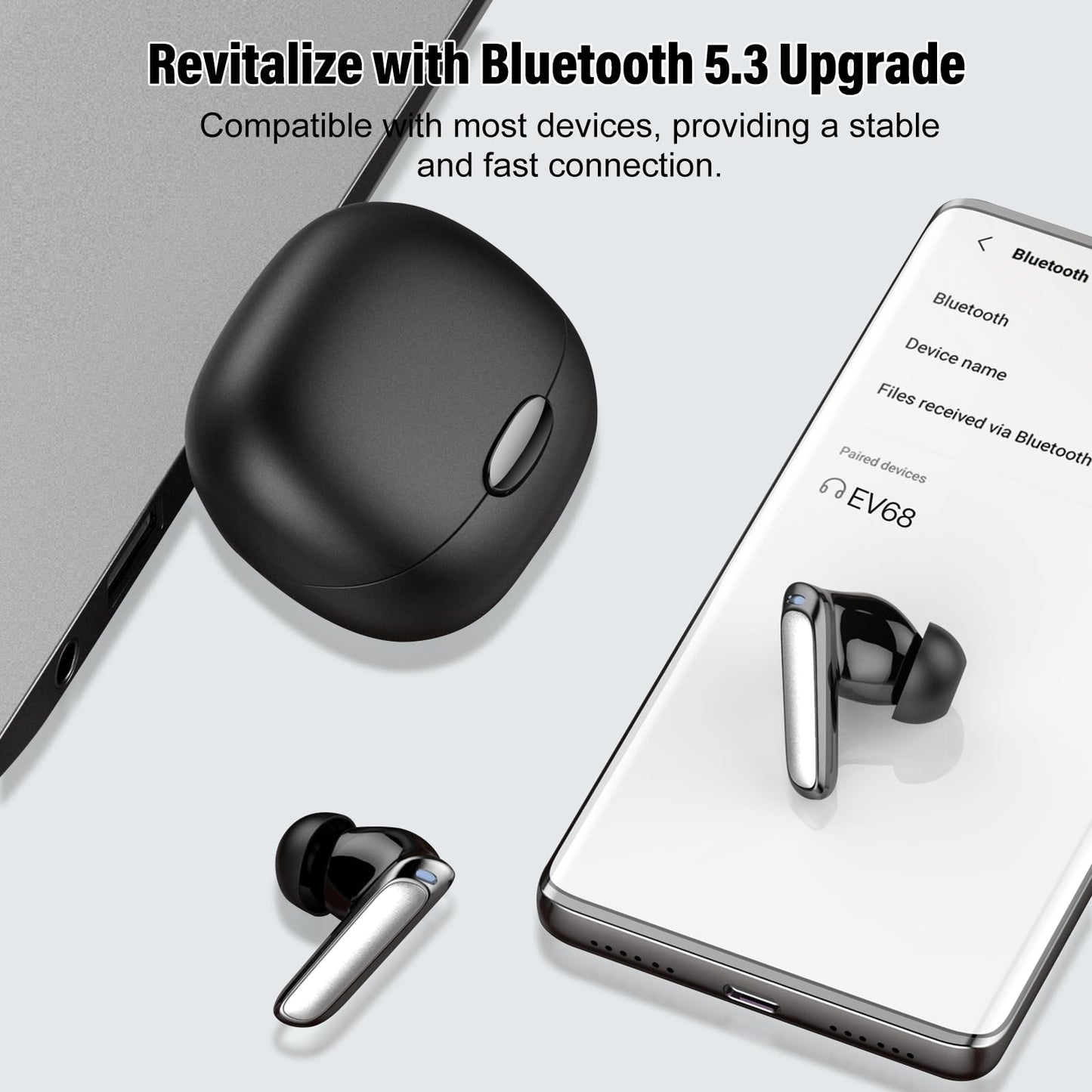 AI Language Translation Earbuds, 3-in-1 Translator Earbuds Real Time with 5 Translation Modes with APP, 164 Language Bluetooth 5.3 Headphones Translating Device for Travel/Business/Leaning, Dark Night