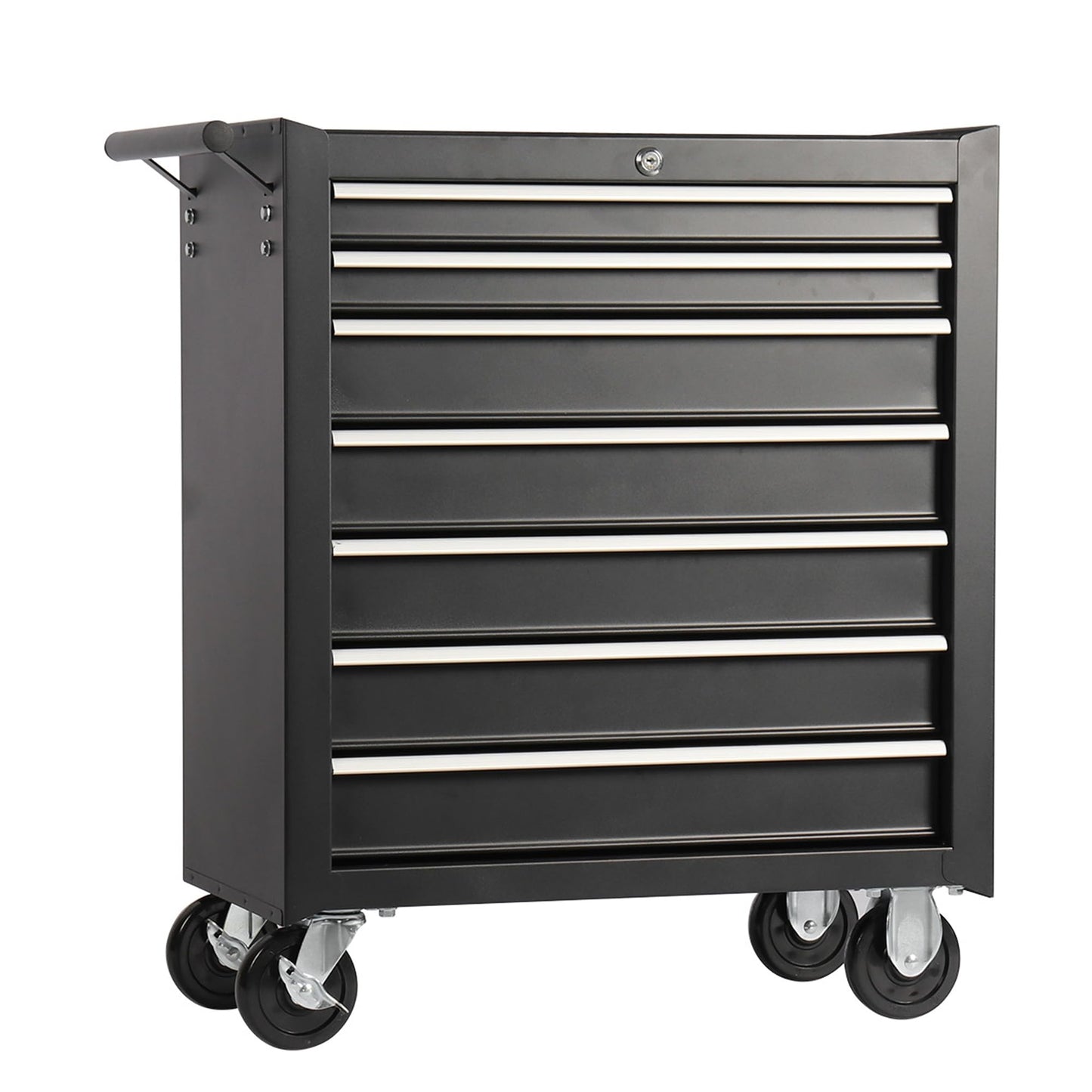 nifoti 7 Drawers Tool Cart on Wheels, Multifunctional Rolling Storage Tool Chest,Drawers Rolling Tool Trolley Organizer Case for Garage,Warehouse,Workshop,Repair Shop (7 Drawers - Black)