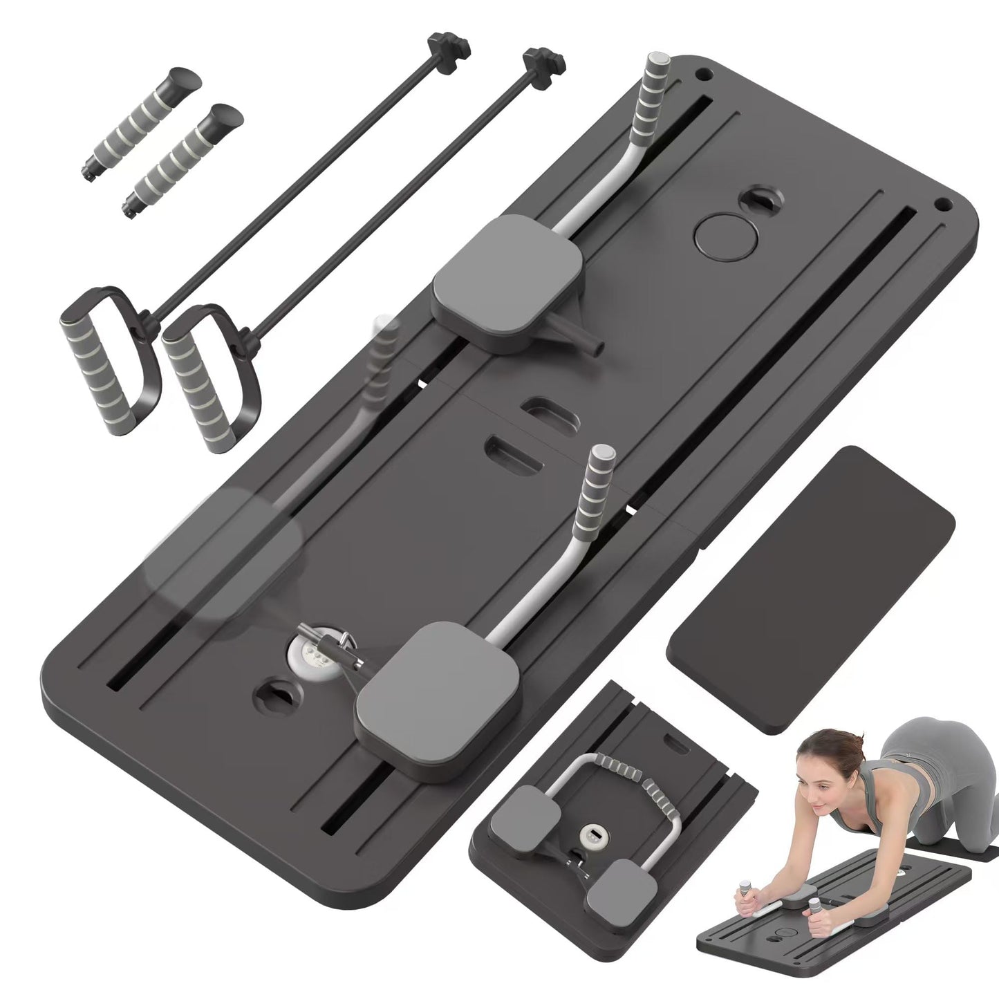 Pafal Pilates Board, Multifunctional Abdominal Board, Ab Core Trainer, Ab Trainer Machine, Ab Board, Exercise Board, Abs Workout Equipment, Core Workout Equipment (Black)