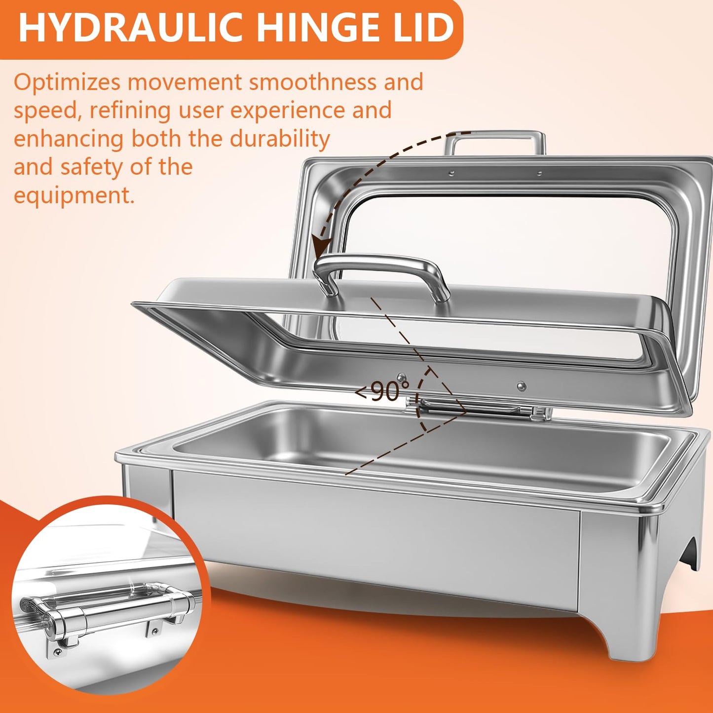 Electric Chafing Dishes for Buffet, Electric Buffet Food Warmer with Adjustable Temperature Control and Versatile Food Pan Options for Catering Buffet Applications.