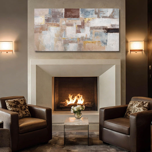 Grey Pictures Wall Art Framed Canvas Prints Abstract Wall Decor Contemporary Artwork for Dining Room Office 24"x 48" Home Decorations