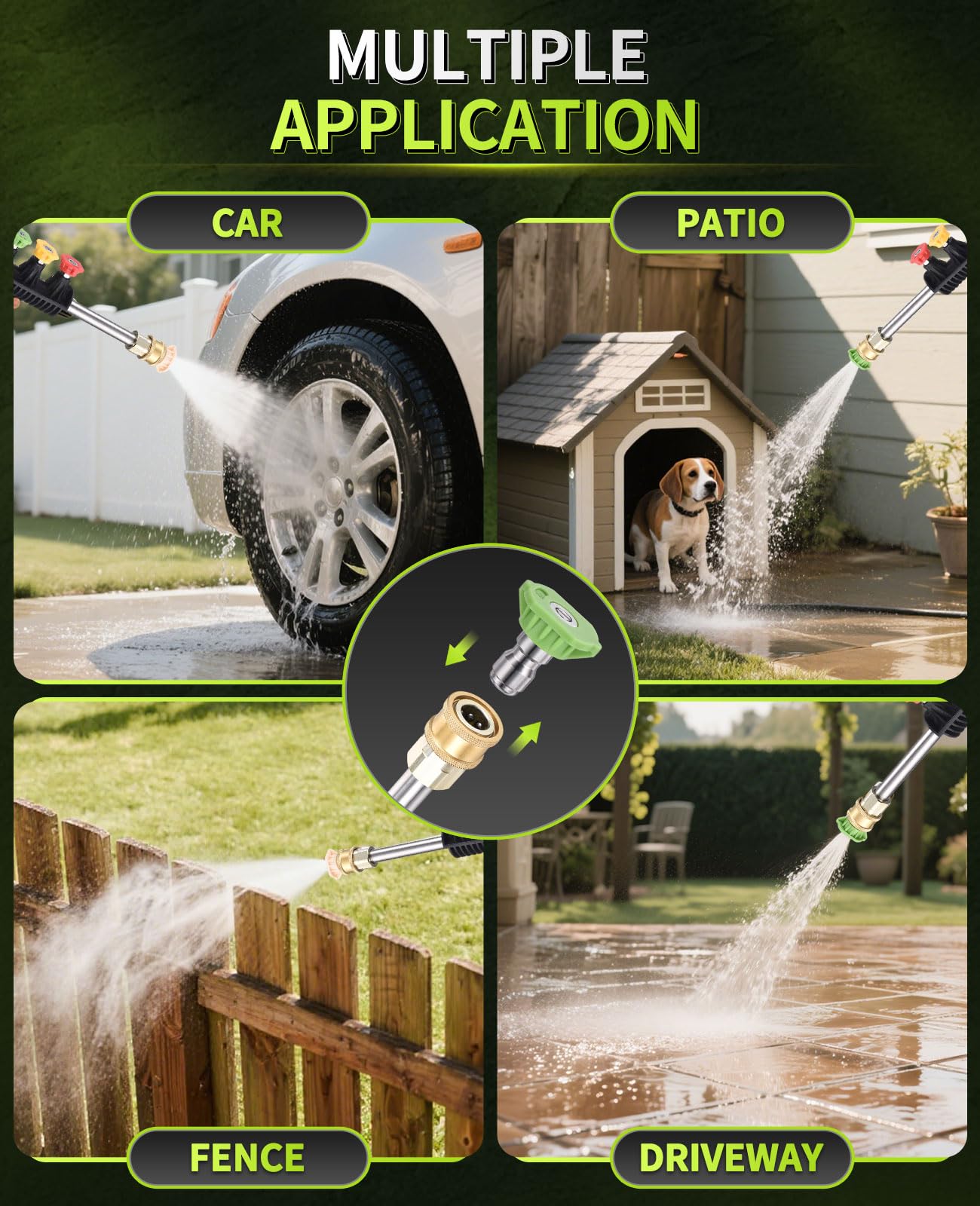 WorkBless Electric Pressure Washer, 1700 PSI Max 1.3 GPM Power Washer with 3 Nozzles, High Pressure Washer with Foam Cannon for Car, Driveway, Patios