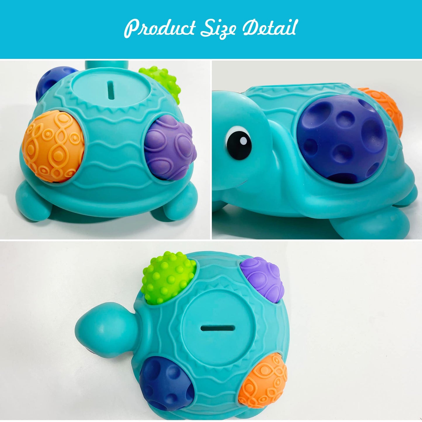 Soft Building Blocks for Toddler, Blocks for Kids 6 Months and up, Large Creative Stacking Blocks 20 PCS STEM Blocks and Sensory Balls Montessori Toys for Babies 6-12 Months, Baby Sensory Toys Turtle