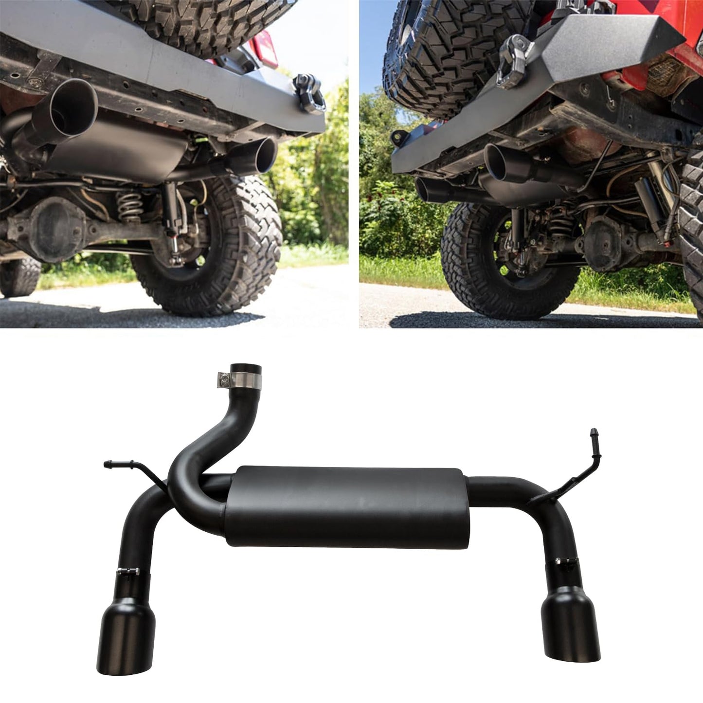 ETL INDUSTRIES Exhaust Muffler System Kit For 2007-2018 Wrangler JK 2/4 Door