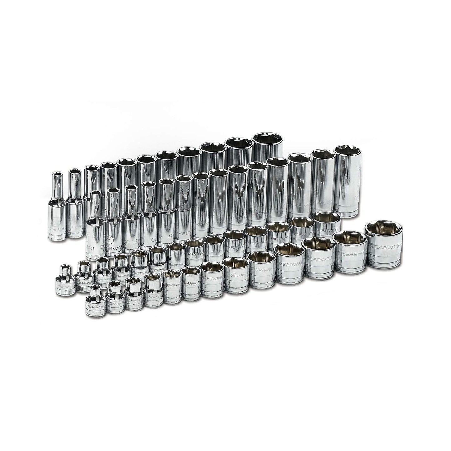 GEARWRENCH56 Pc. 3/8" Drive 6 Pt. 120XP Mechanics Tool Set, Standard & Deep, SAE/Metric - 80550P