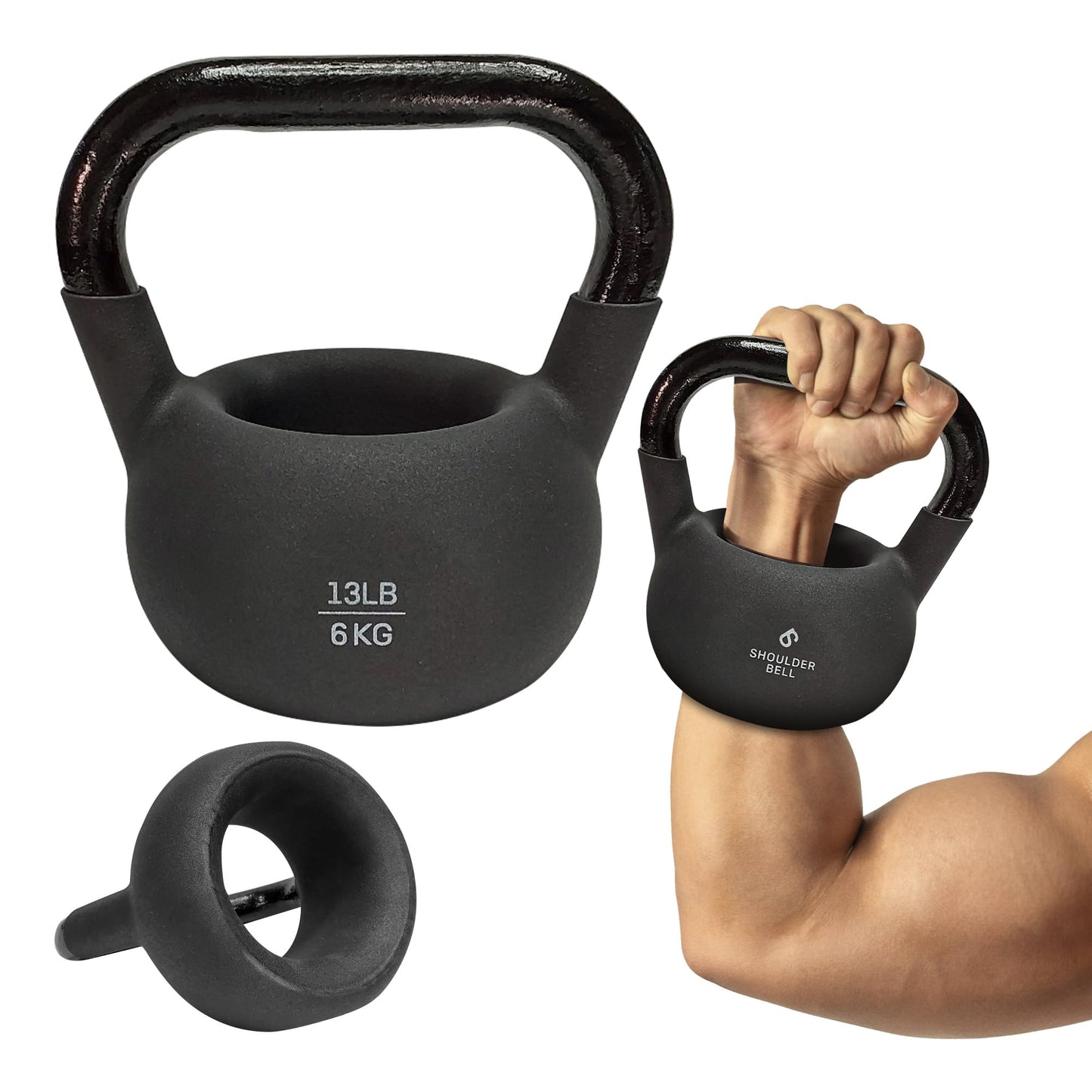 ShoulderBell, Patented Shoulder Exercise Dumbbells, 13Ibs - Precision Shoulder Targeting for Isolating Shoulder Muscles