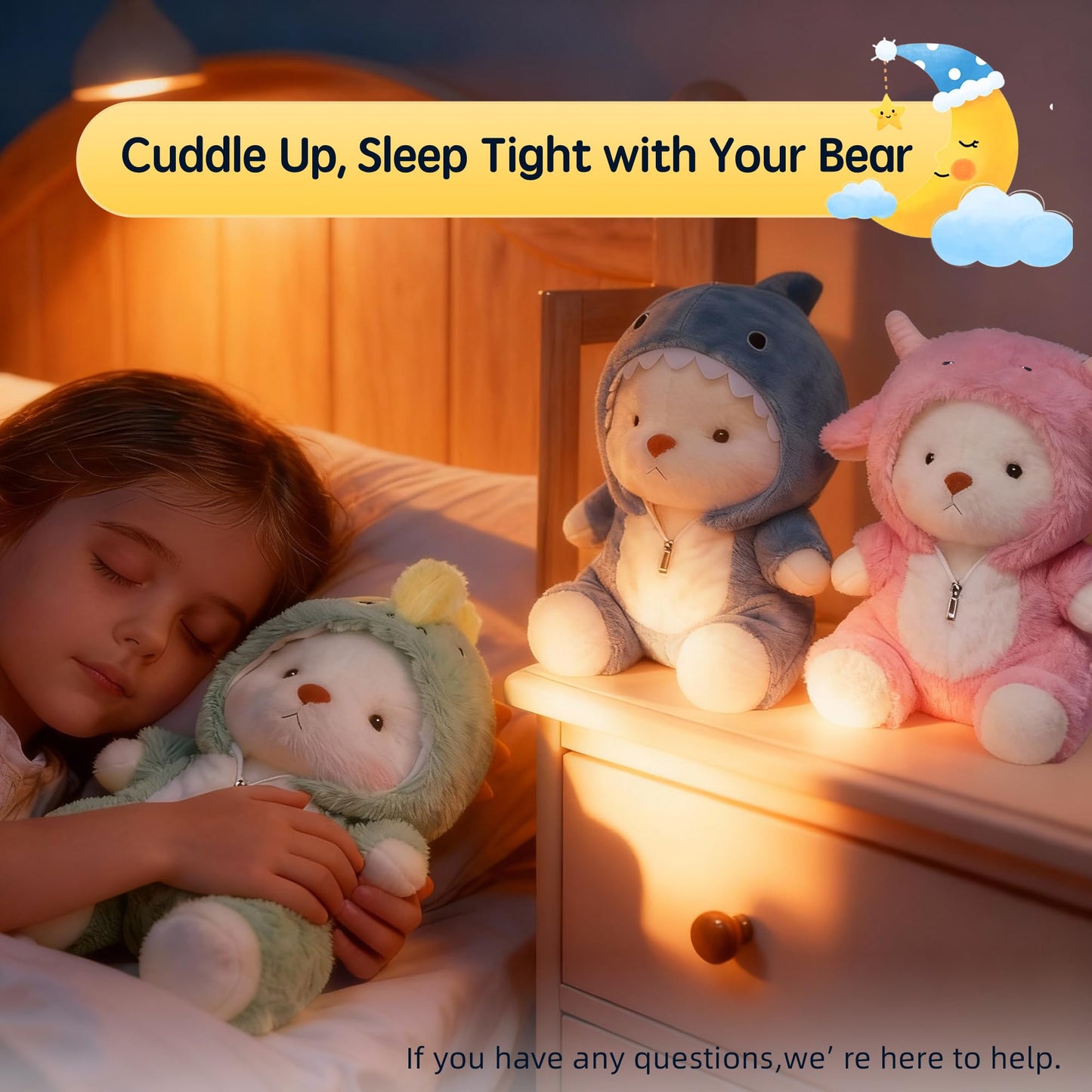 Teddy Bear Plush Figure Toys, Teddy Bears Stuffed Animals with Movable Legs Hoodie, 13'' Kawaii Emotional Support Plush Toys with Pink Lamb Clothes Soft Stuffed Bear Gift for Kids Toddlers Girls