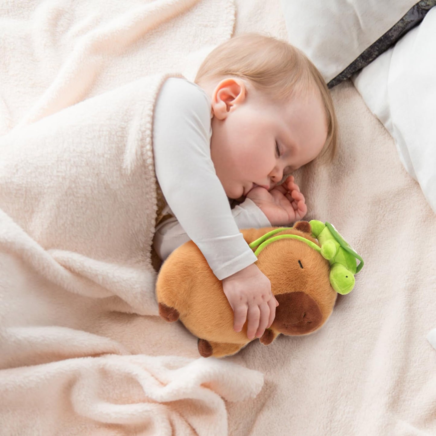 CHDBLOCK Capybara Plush Toy - 9 Inch Cute Capybara Stuffed Animal with Turtle Backpack, Kawaii Capibara Plushie for Kids and Adults