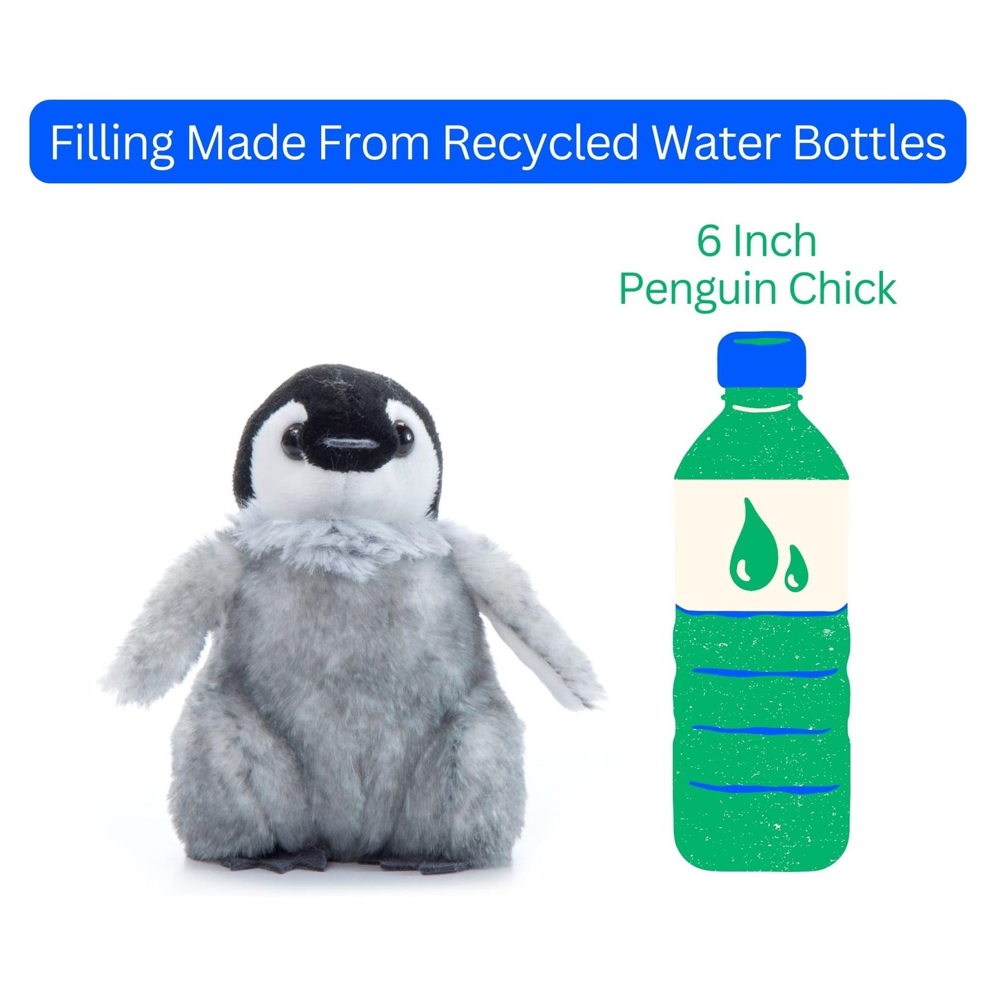 The Petting Zoo Penguin Chick Stuffed Animal Plushie, Gifts for Kids, Wild Onez Sealife Animals, Penguin Plush Toy 9 Inches