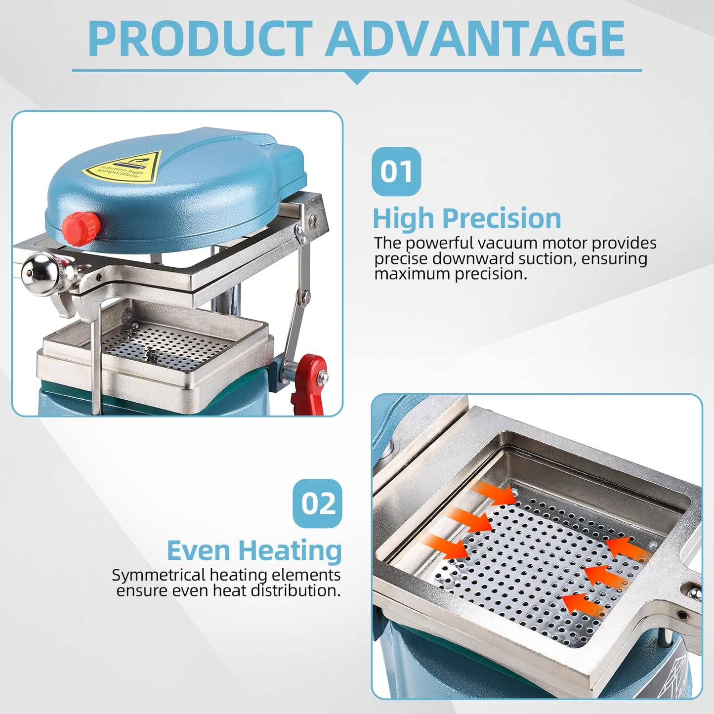 NORJIN Vacuum Forming Machine 110V, Lab Equipment Vacuum Suction Heat Molding Former with Steel Balls