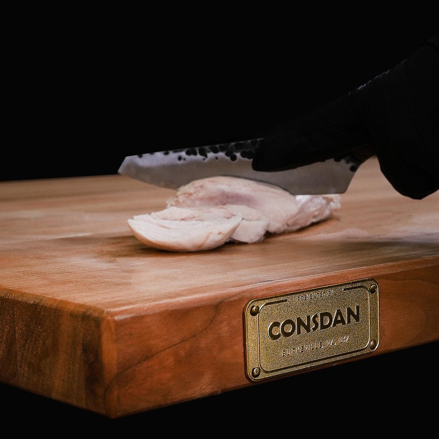 CONSDAN Butcher Block Counter Top, USA Grown Oak Solid Hardwood Countertop, Wood Slabs for Kitchen, Reversible, Both Side Polished, Prefinished with Food-safe Oil, 1.5" Thickness, 60" L x 25" W