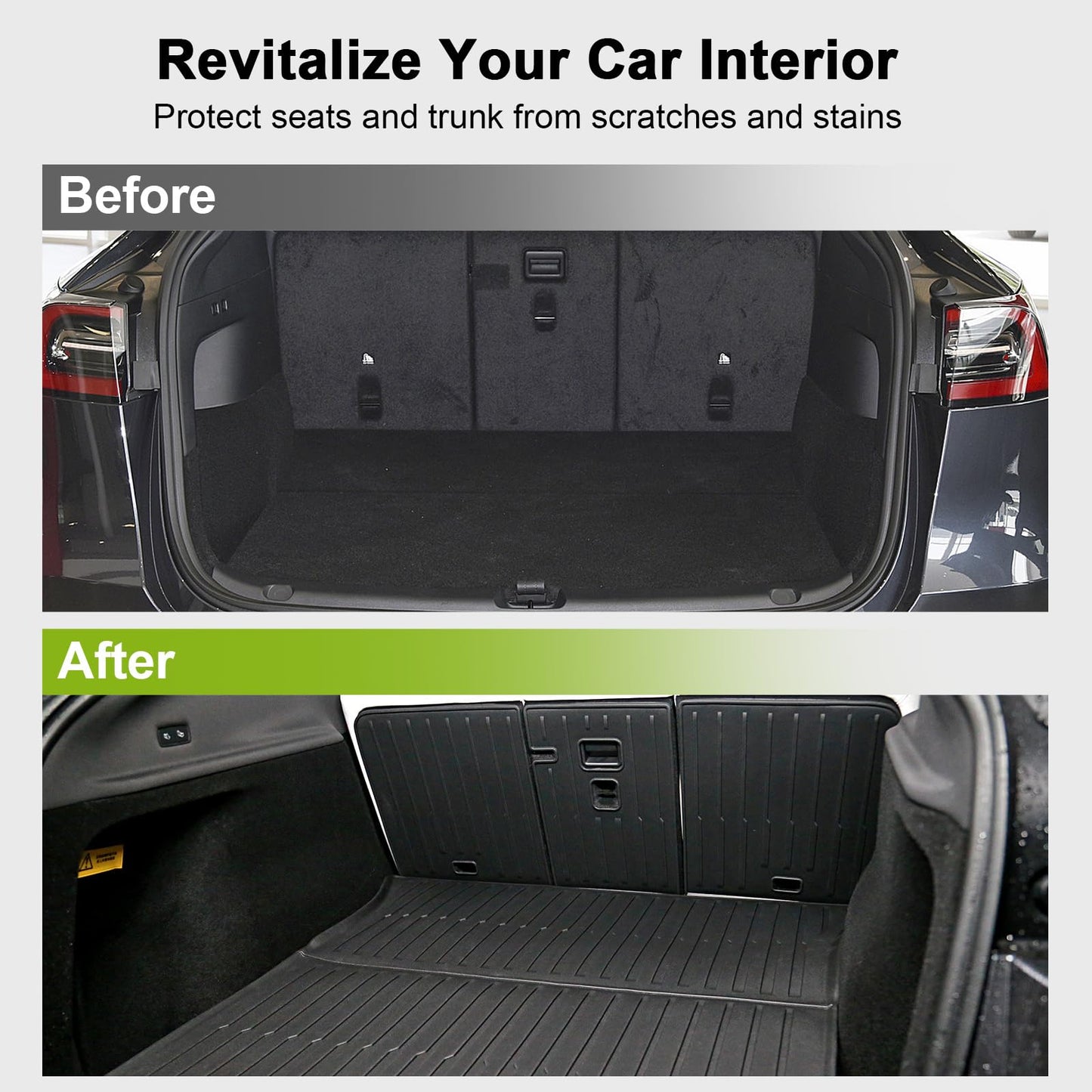 Foronetry Floor Mats for 2025 2026 Tesla Model Y Juniper, 8PCS All Weather Full Set Cargo Liners Accessories, 3D TPE Odorless Floor Mat Trunk Frunk Rear Mats for 5-Seater(Not Fit 7Seat and Standard)