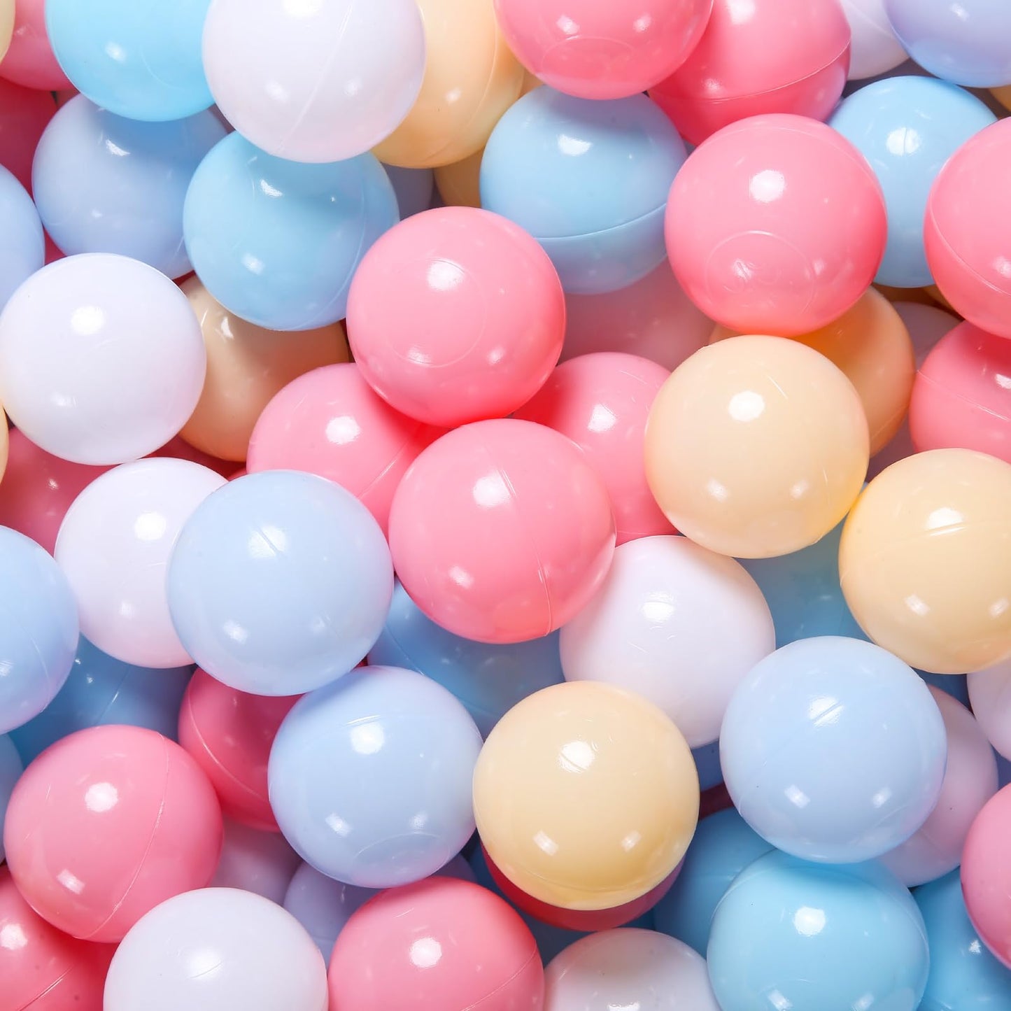 Heopeis Ball Pit Balls for Toddlers, 100 pcs Pastel Plastic Toy Balls for Kids, Macaron Pit Balls for Baby Toddler Birthday Christmas, Ball Pool Play Tent, Baby Kiddie Pool Toys, Party Decoration
