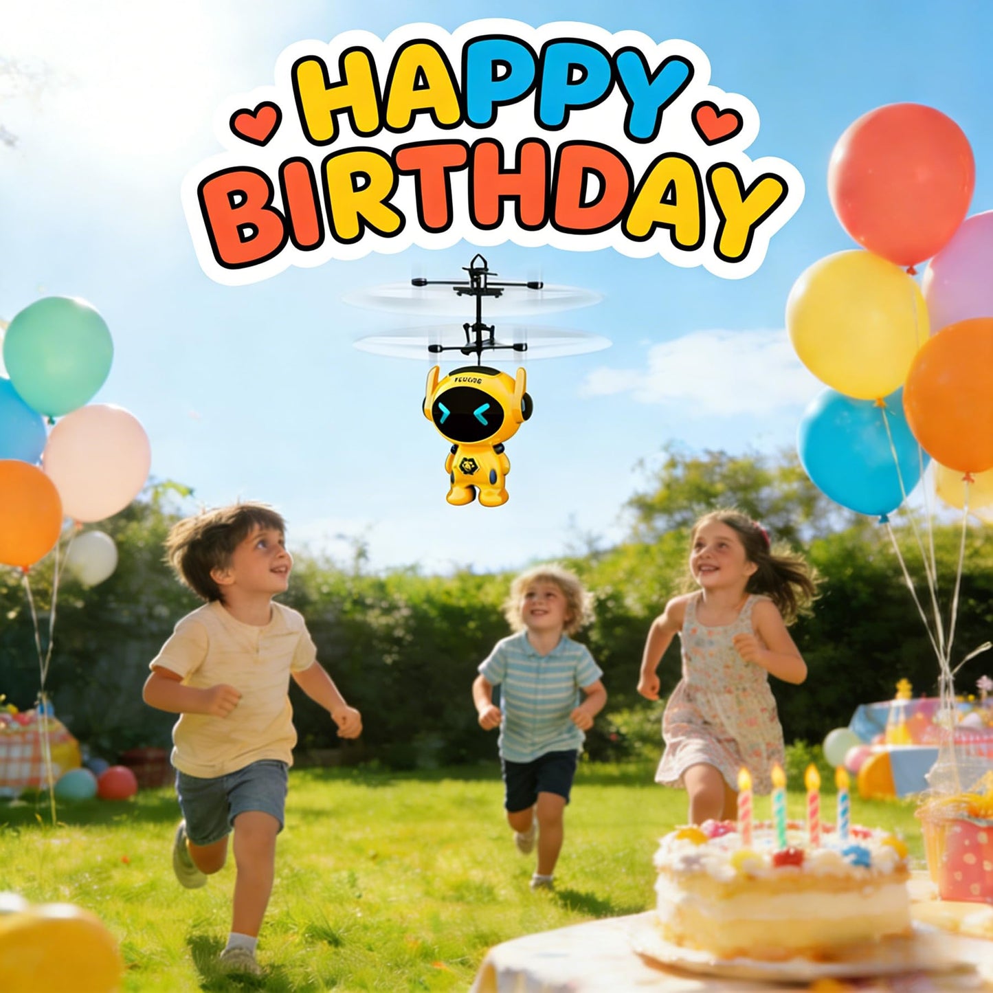 Flying Toys for Kids Mini Drones for Kids 8-12 with LED Light Indoor Rechargeable Mini Helicopter Toy Mini Robot Toy Cool Toys Gift for Boys & Girls Age 6-12