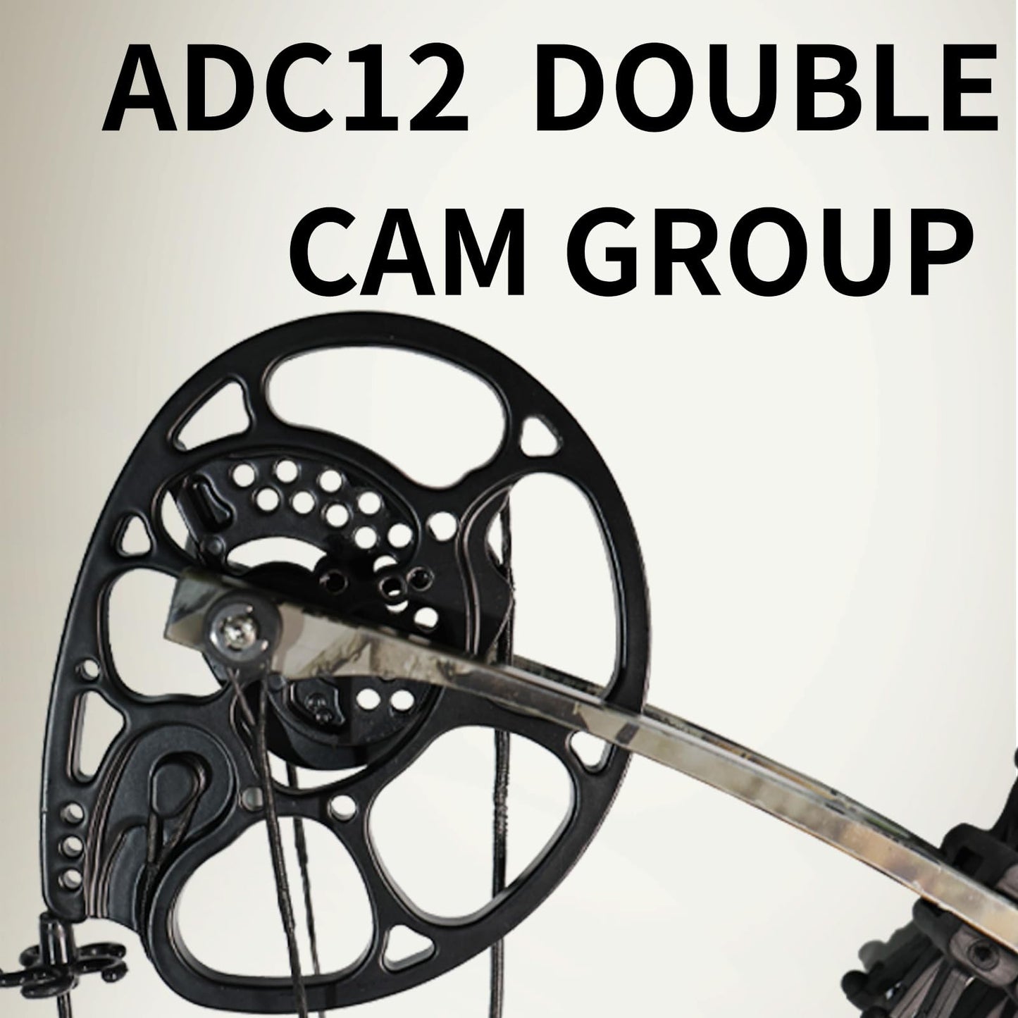 Adult Archery Compound Bow Fishing Combination Kit Adjustable 30-65lbs Composite Bow Combination 19.5 "-30" Rope Length Hunting Equipment (Camo)