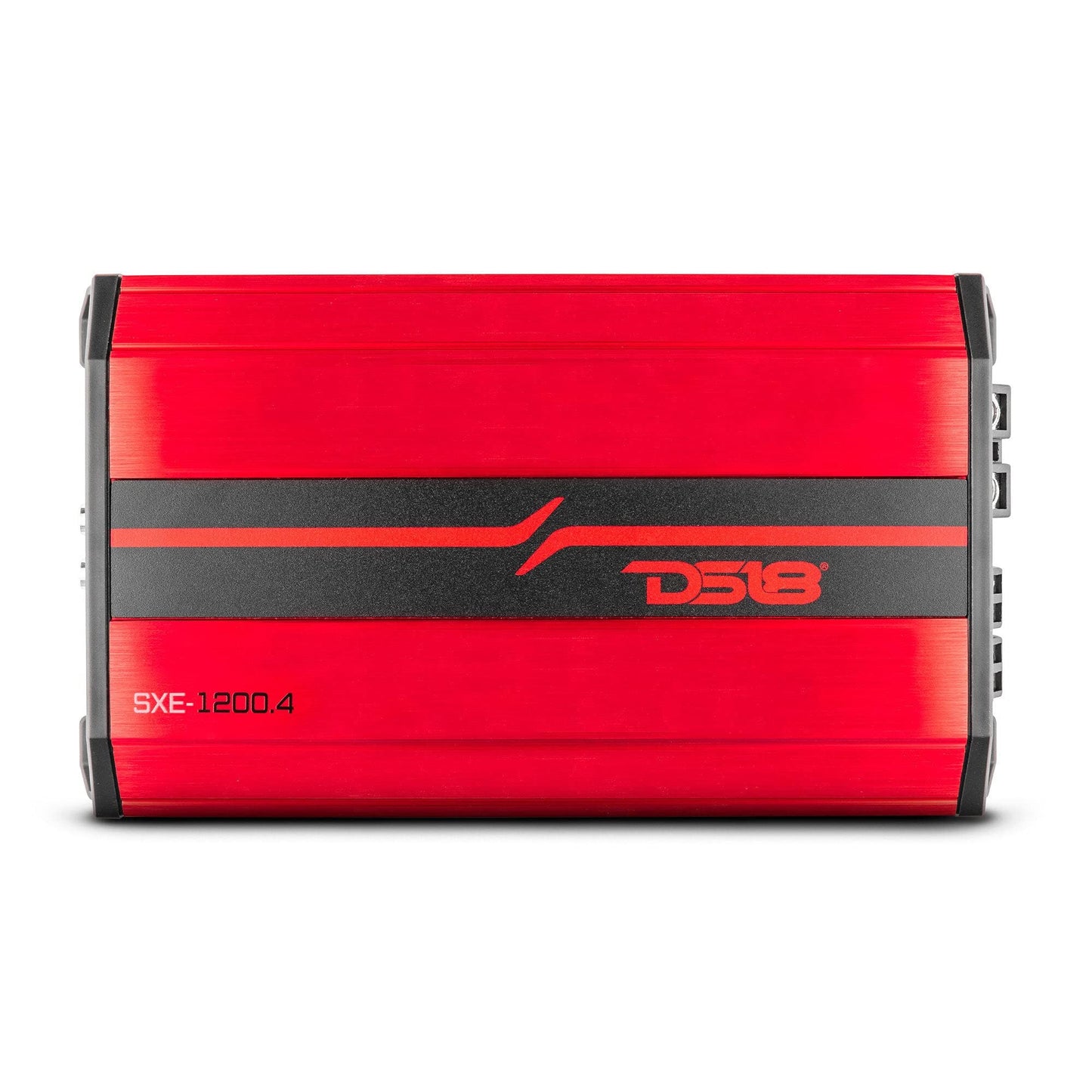 DS18 SXE-1200.4/RD Car Amplifier Stereo Full-Range Class A/B 4-Channel 60x4 RMS @4 OHM 1200 Watts - Powerful and Compact Amp for Speakers in Car Audio System