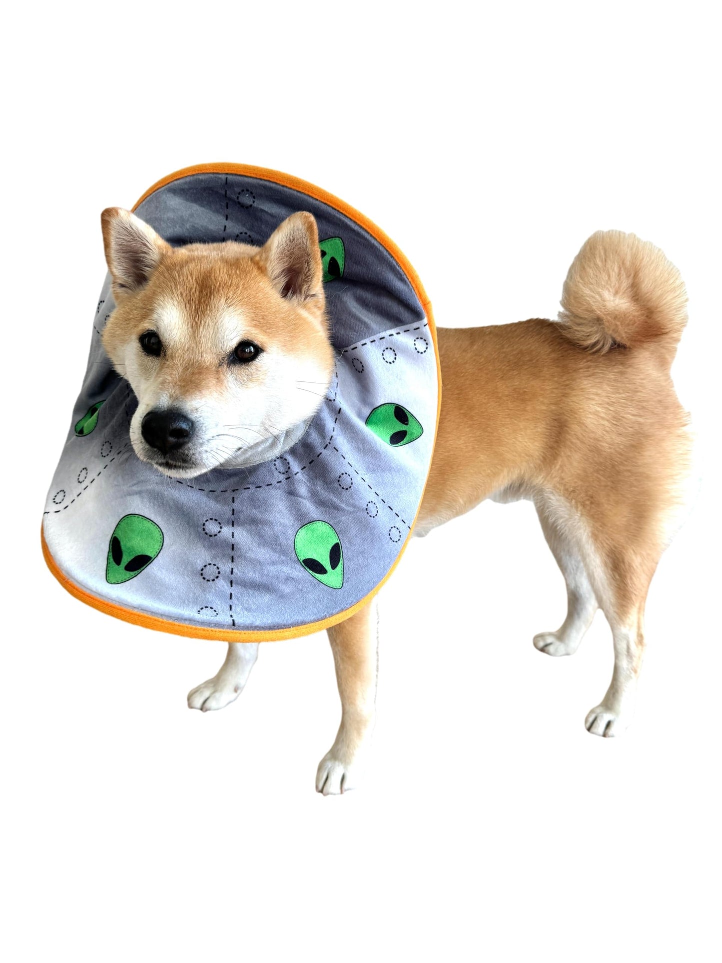ComfyCamper Dog Alien Neck Collar Costume - UFO Space Story XXS XXL Toy Cosplay Halloween Costumes Christmas, M