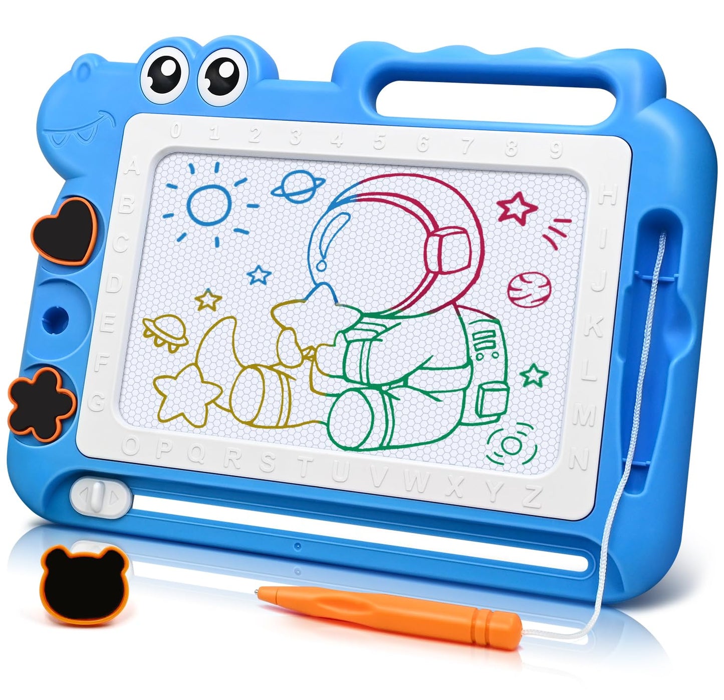 AiTuiTui Magnetic Drawing Board Toddler Toys Gift for Girls Boys, Color Sketch Writing Scribble Doodle Pad Travel Games, Educational Learning Kids Toys for Birthday or Easter (Blue)