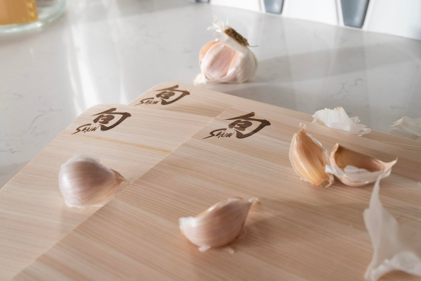 Shun Cutlery Hinoki 3 Piece Cutting Board Set, Small, Medium and Large Boards, Wooden Japanese Chopping Board for Kitchen, Medium-Soft Wood Preserves Knife Edges, Forest Stewardship Council Certified