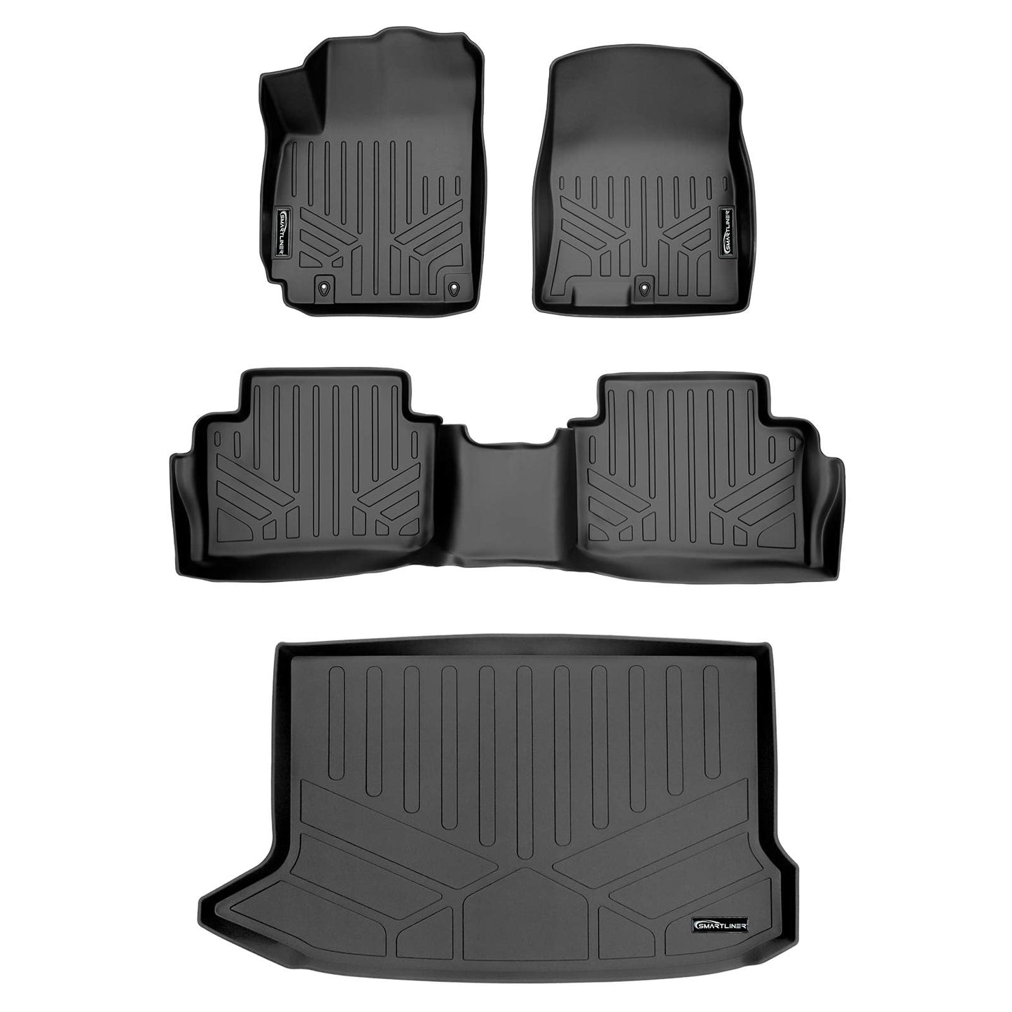 SMARTLINER Custom Fit Floor Mats 2 Rows and Cargo Liner Set Compatible with 2018-2023 Hyundai Kona