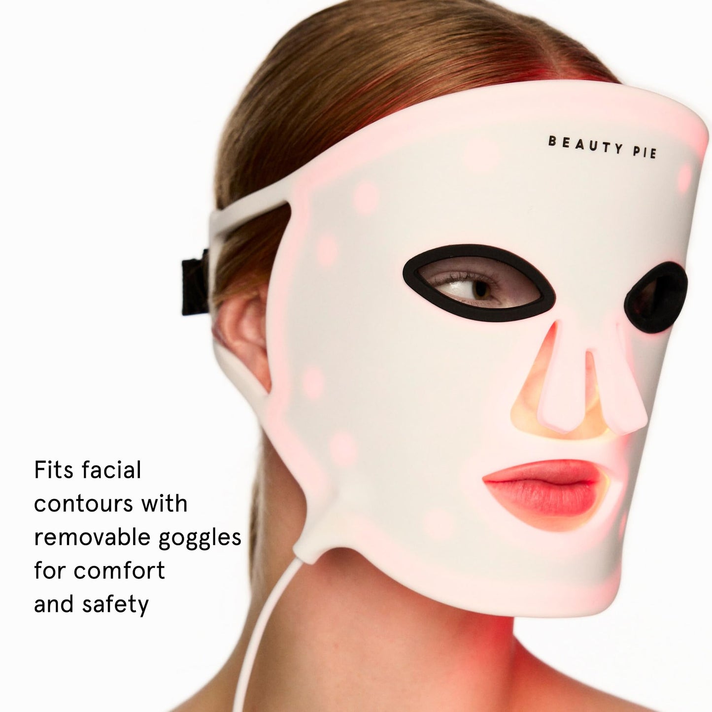 Beauty Pie C-Wave Light Facial LED Mask – Dual Red + Near-Infrared 630/830 nm Phototherapy Device for Wrinkles, Firming & Even Skin Tone