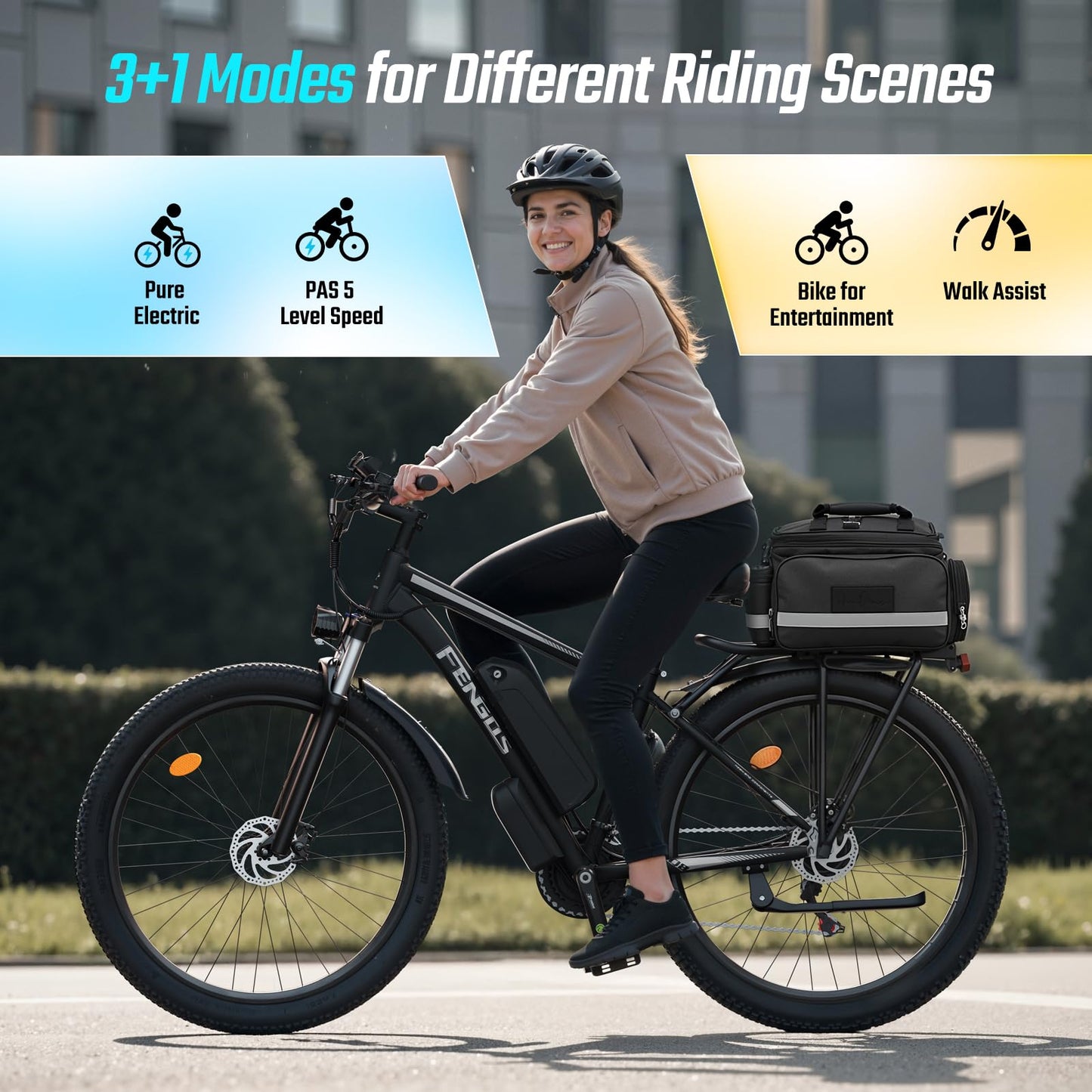 2000W Ebike for Adults, 80 Mile 32MPH Electric Mountain Bike, 48V 840WH Aluminum Electric Bicycle, 21-Speed Gears E Bike, Dual Disc Brakes with Brake Taillight, 27.5" Tire, Front Dual Suspension