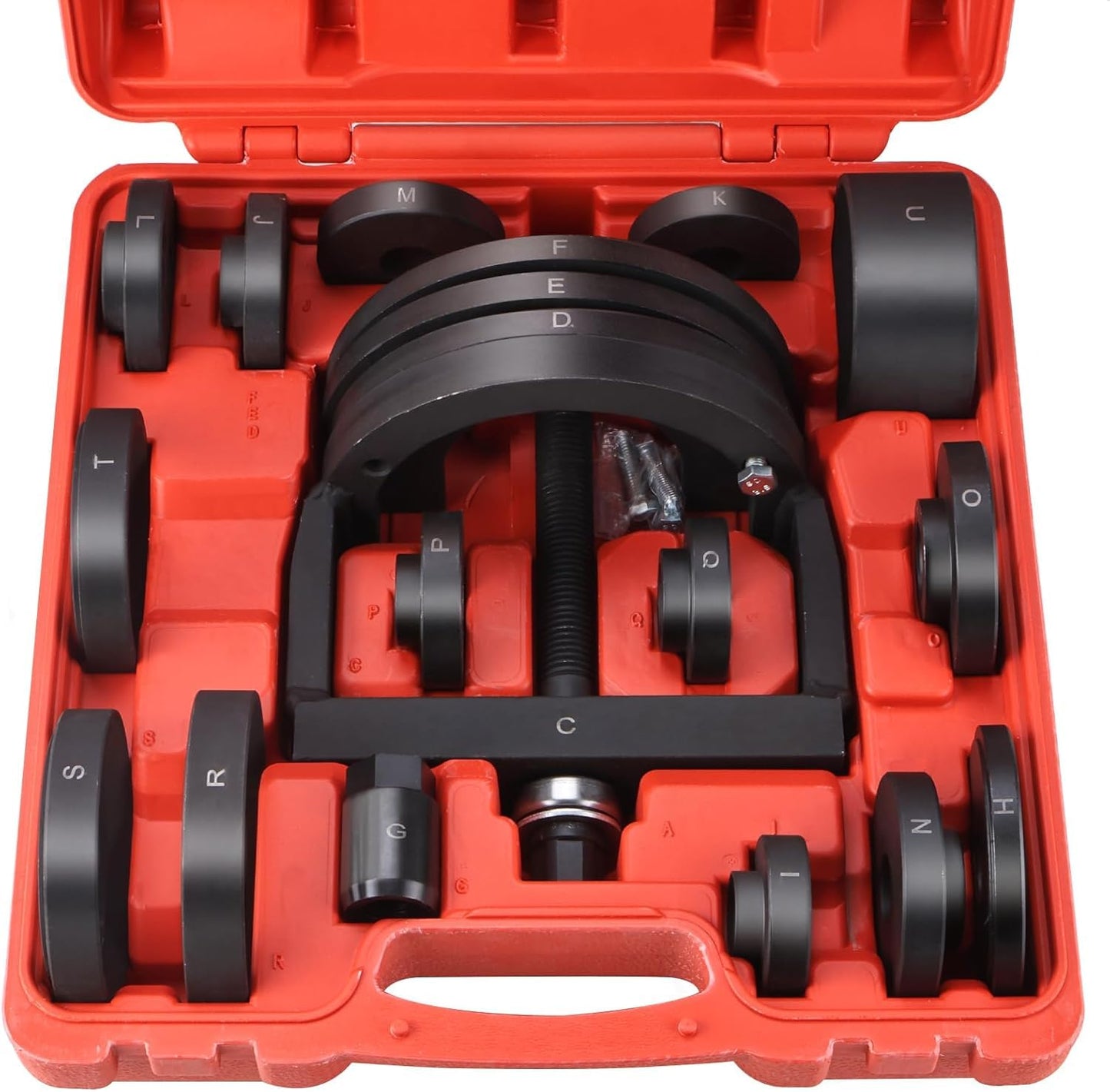 FreeTec Master Wheel Hub Removal Tool Set - C to U Sizes Back and Front Wheel Bearing Remover and Installer Tool Kit