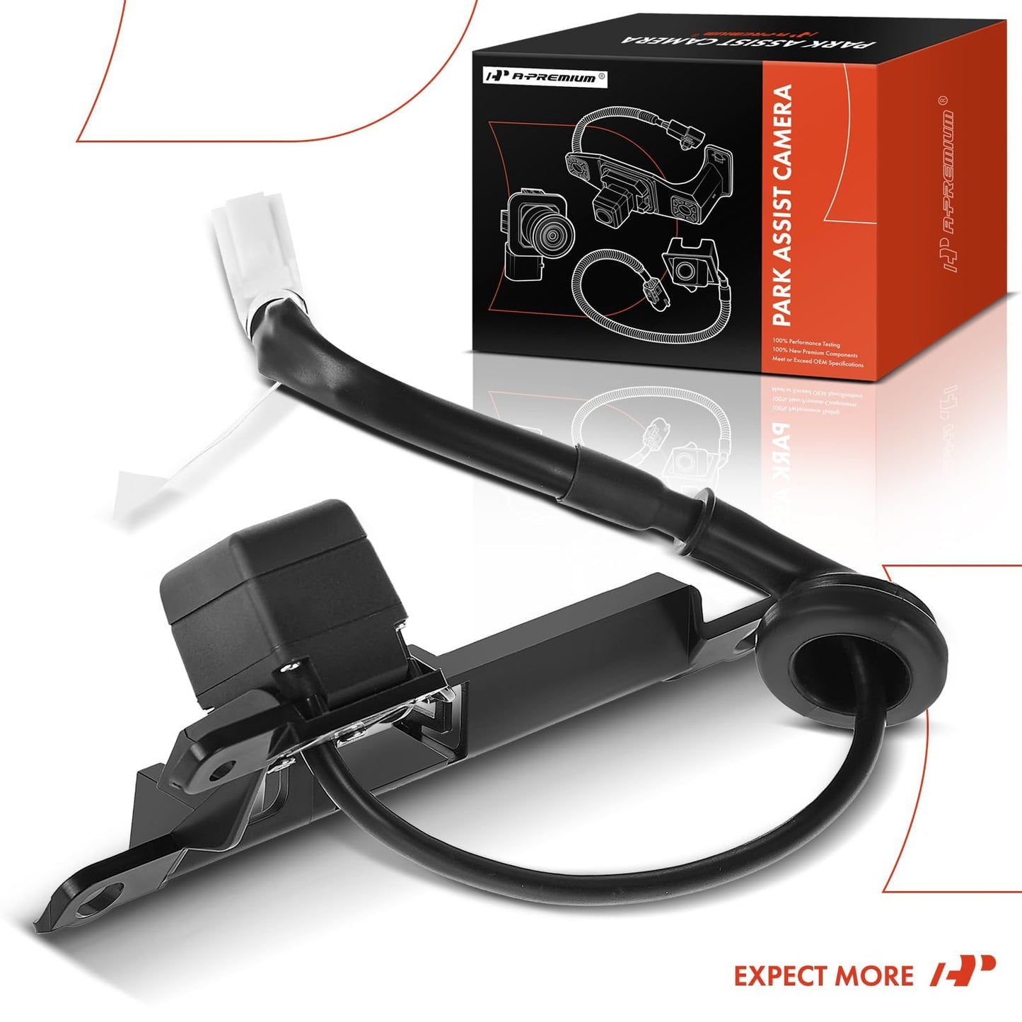 A-Premium Park Assist Camera Rear View Backup Reverse Camera Compatible with Select Nissan Models - 2011-2015 Rogue, 2014-2015 Rogue Select - Replace# 284421VK0A