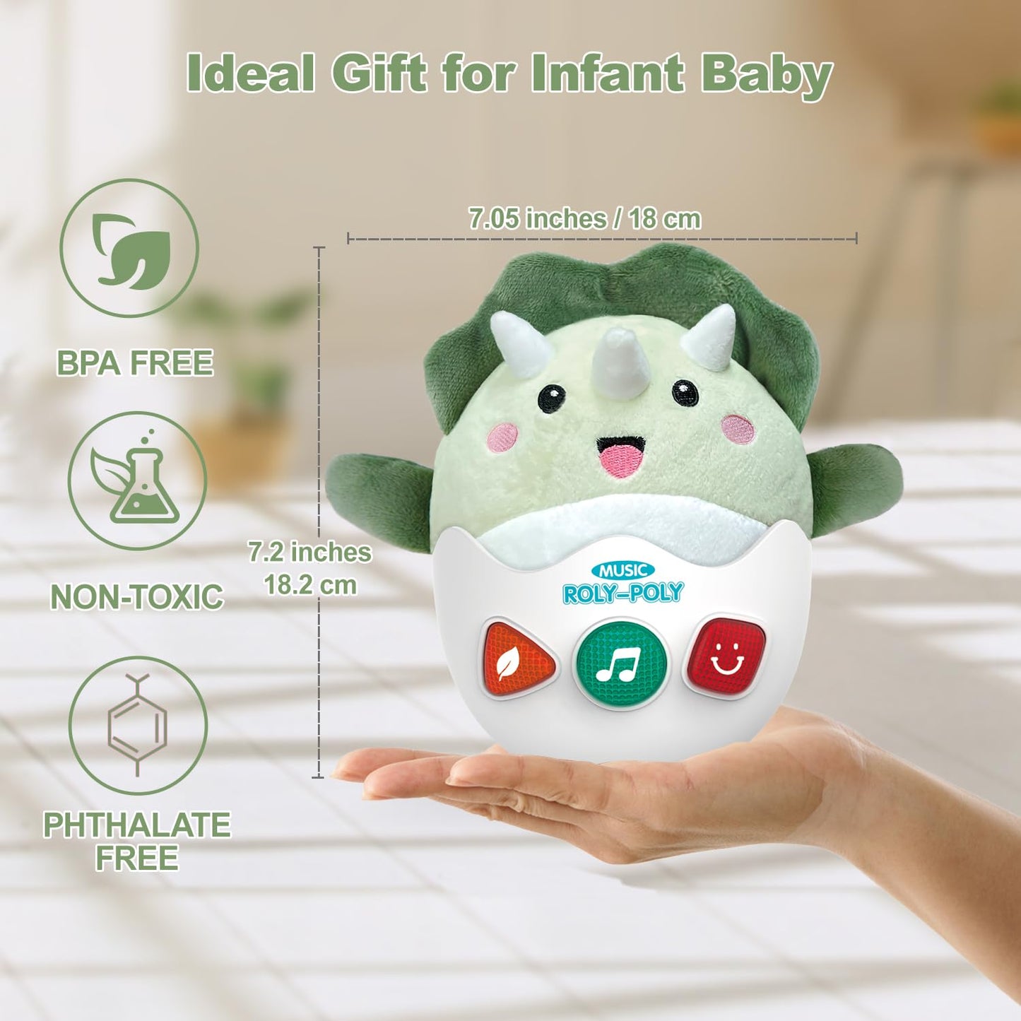 WOWOHAGE Baby & Toddler Toys for 3-6-12-18 Months with Light and Sound, Learning Birthday Shower Gift for Boys Girls