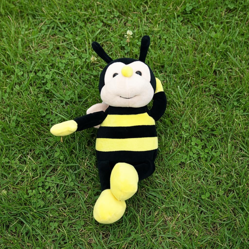 Plush Nana The Bee with Smile Face and Yellow Wings Bumblebee Animal Shaped Soft Toy Present for Children 12 inch Head to Toe